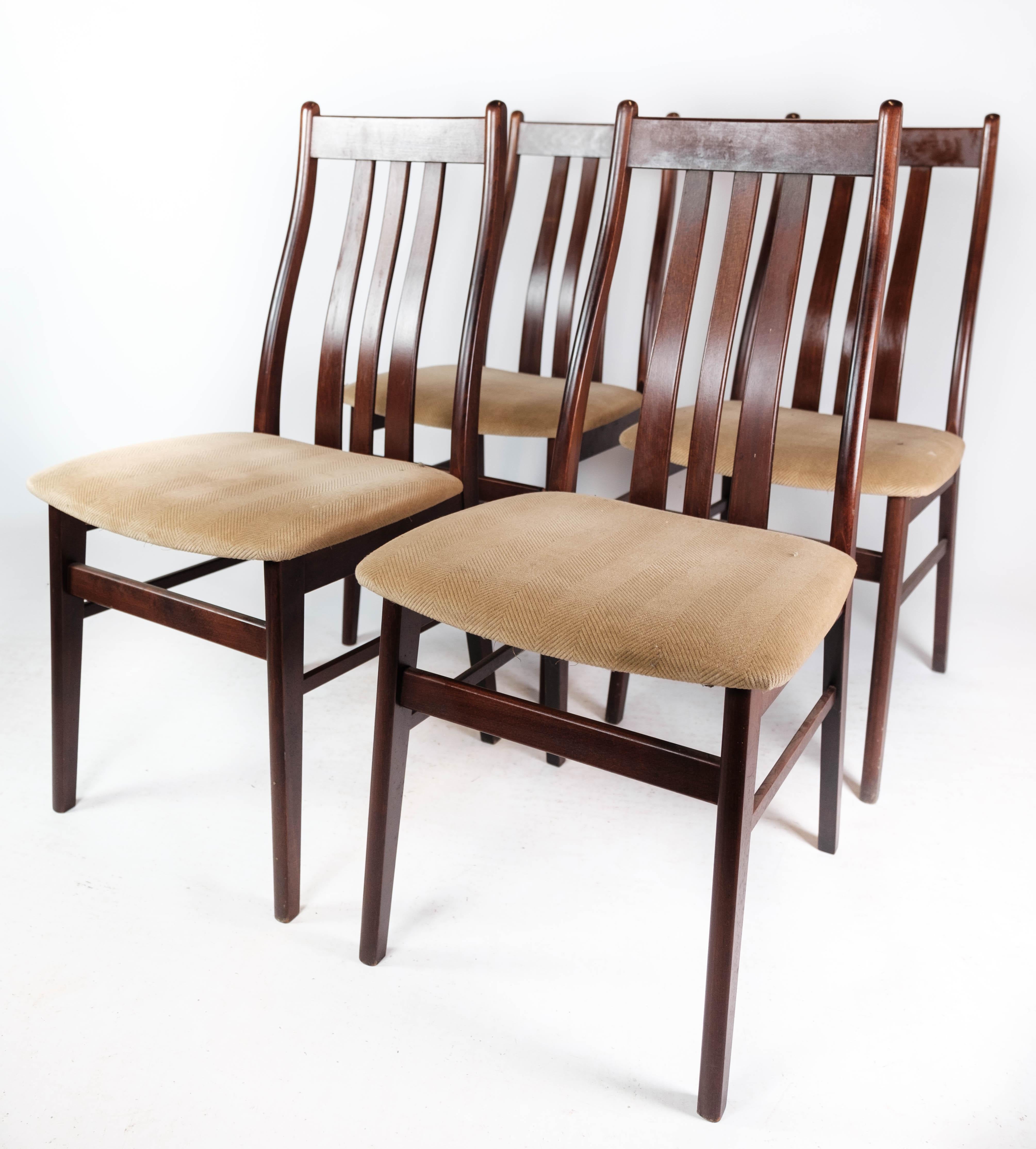 Set of Four Dining Room Chairs Made In Mahogany By Farstrup From 1960s In Good Condition For Sale In Lejre, DK