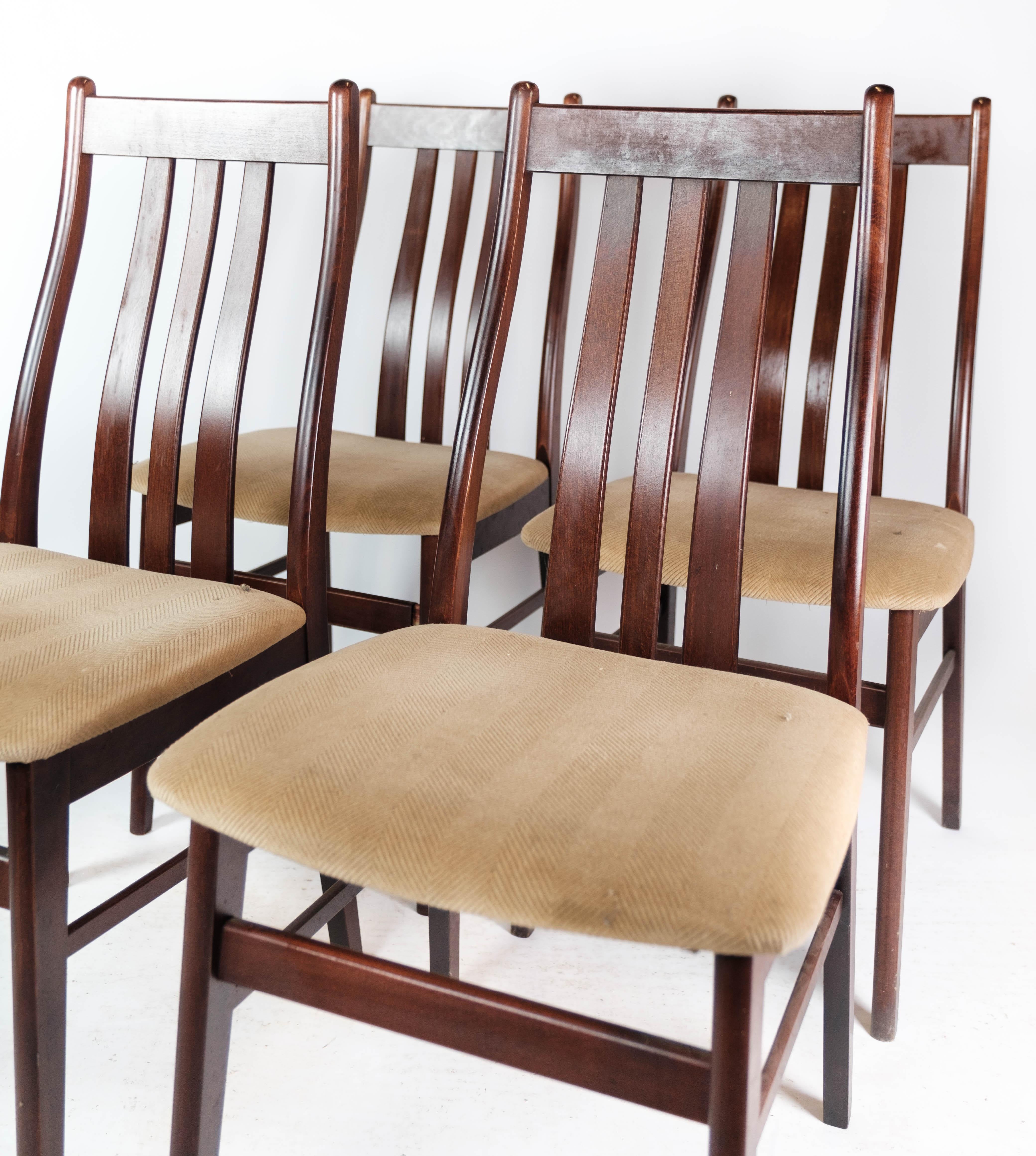 Mid-20th Century Set of Four Dining Room Chairs Made In Mahogany By Farstrup From 1960s For Sale