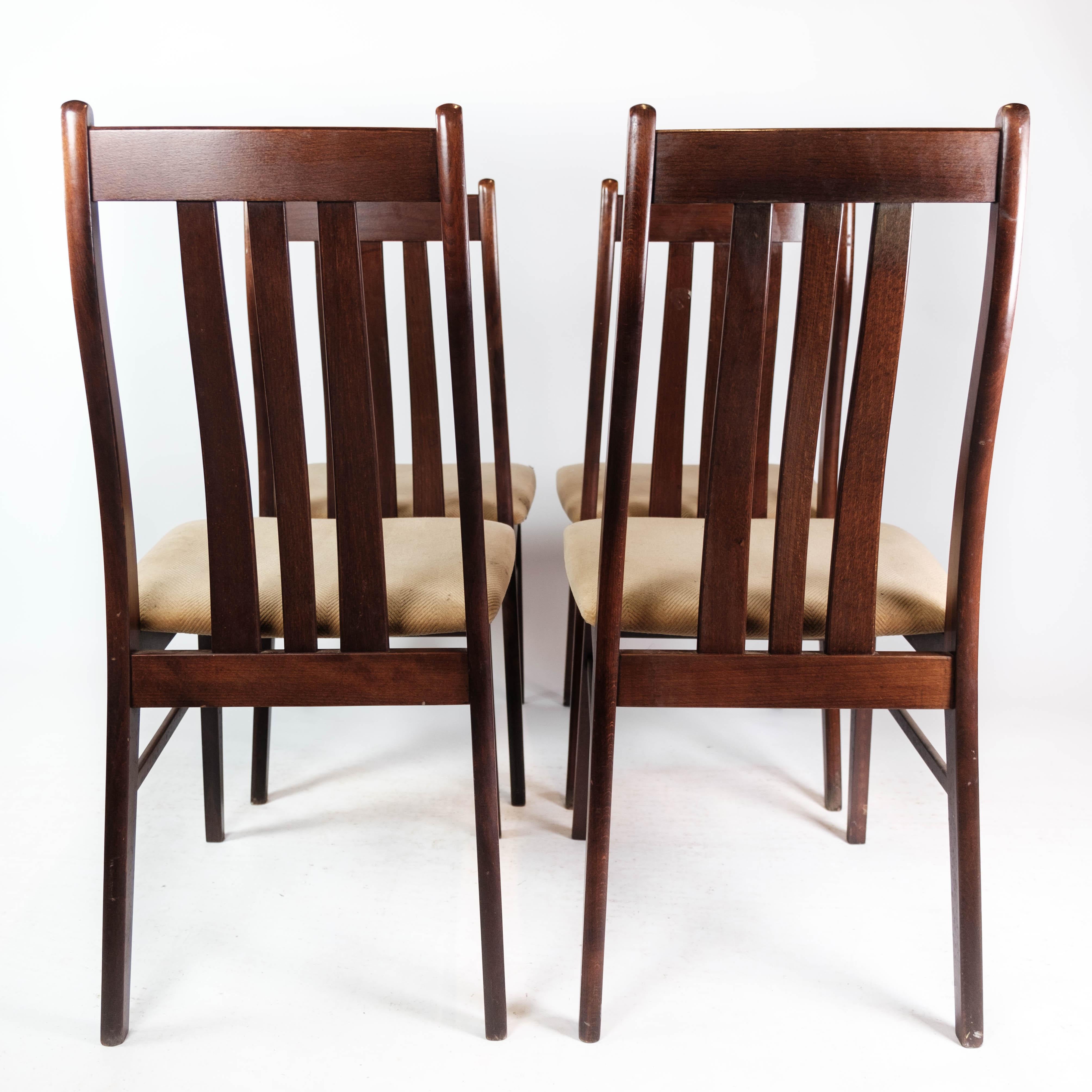 Set of Four Dining Room Chairs Made In Mahogany By Farstrup From 1960s For Sale 1