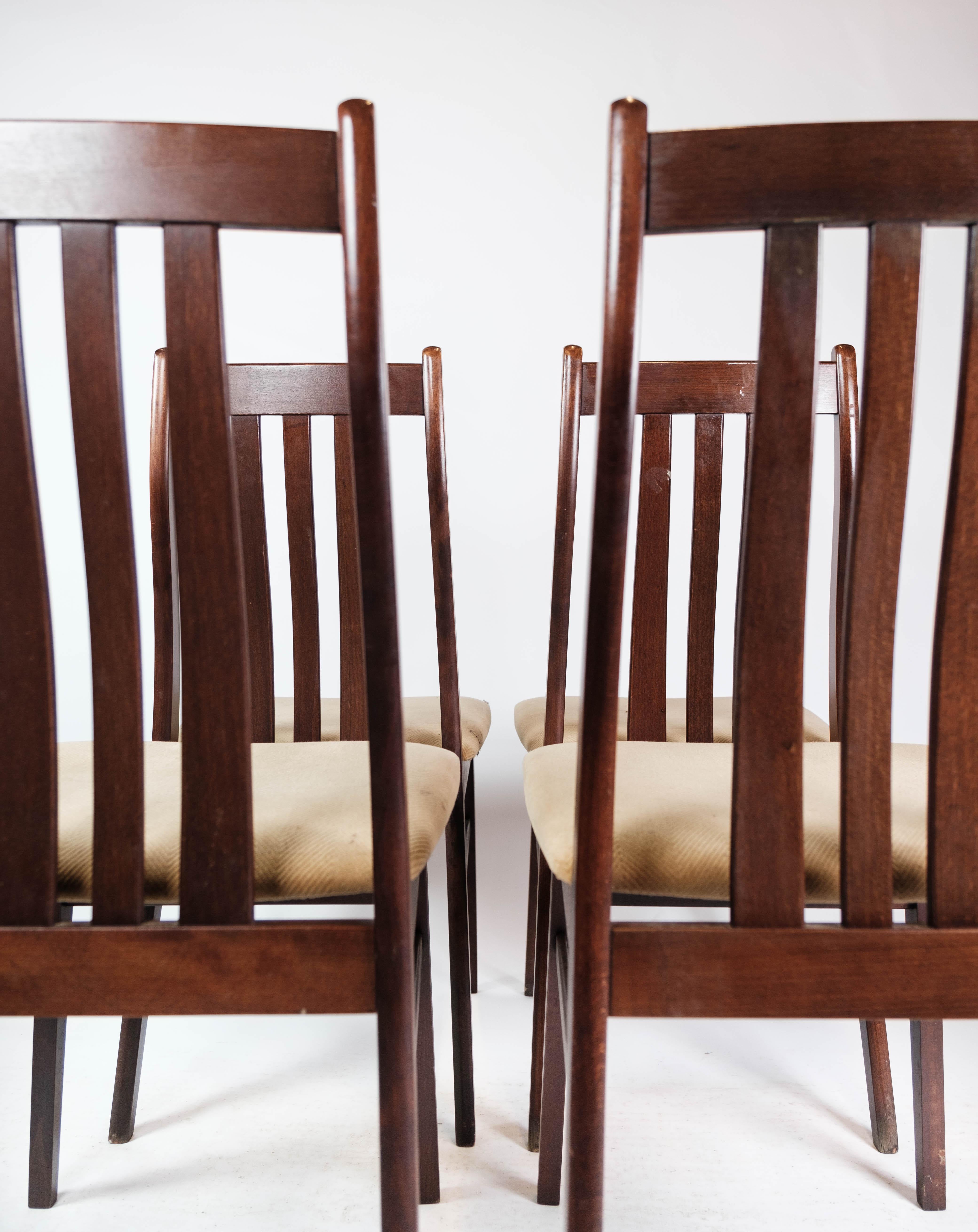 Set of Four Dining Room Chairs Made In Mahogany By Farstrup From 1960s For Sale 2