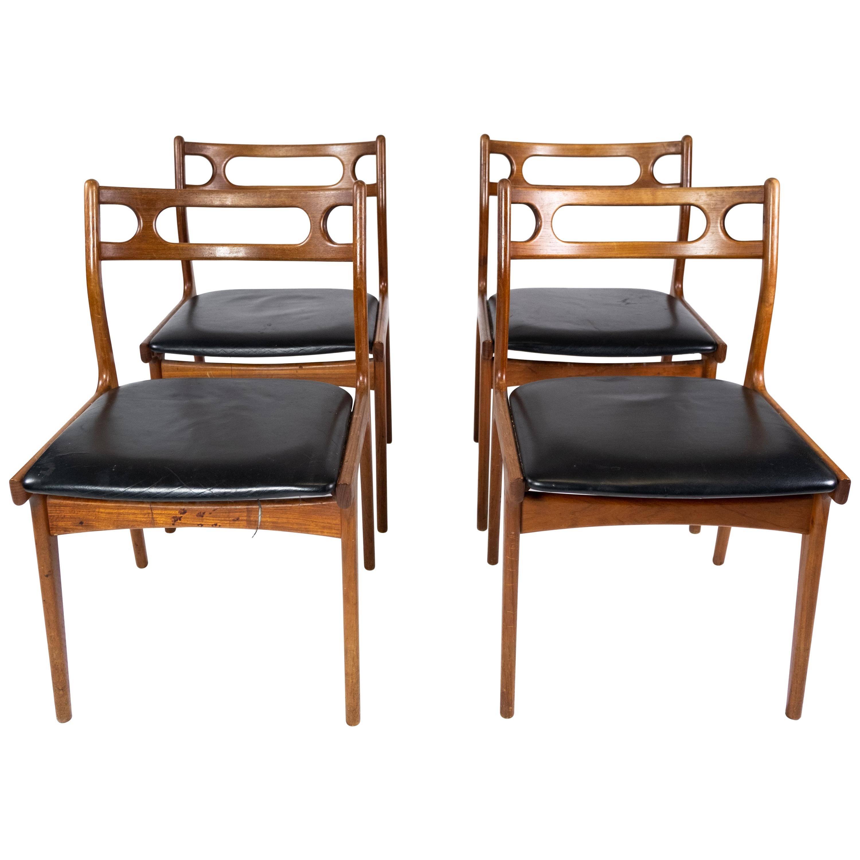 Set of Four Dining Room Chairs of Teak, of Danish Design, 1960s