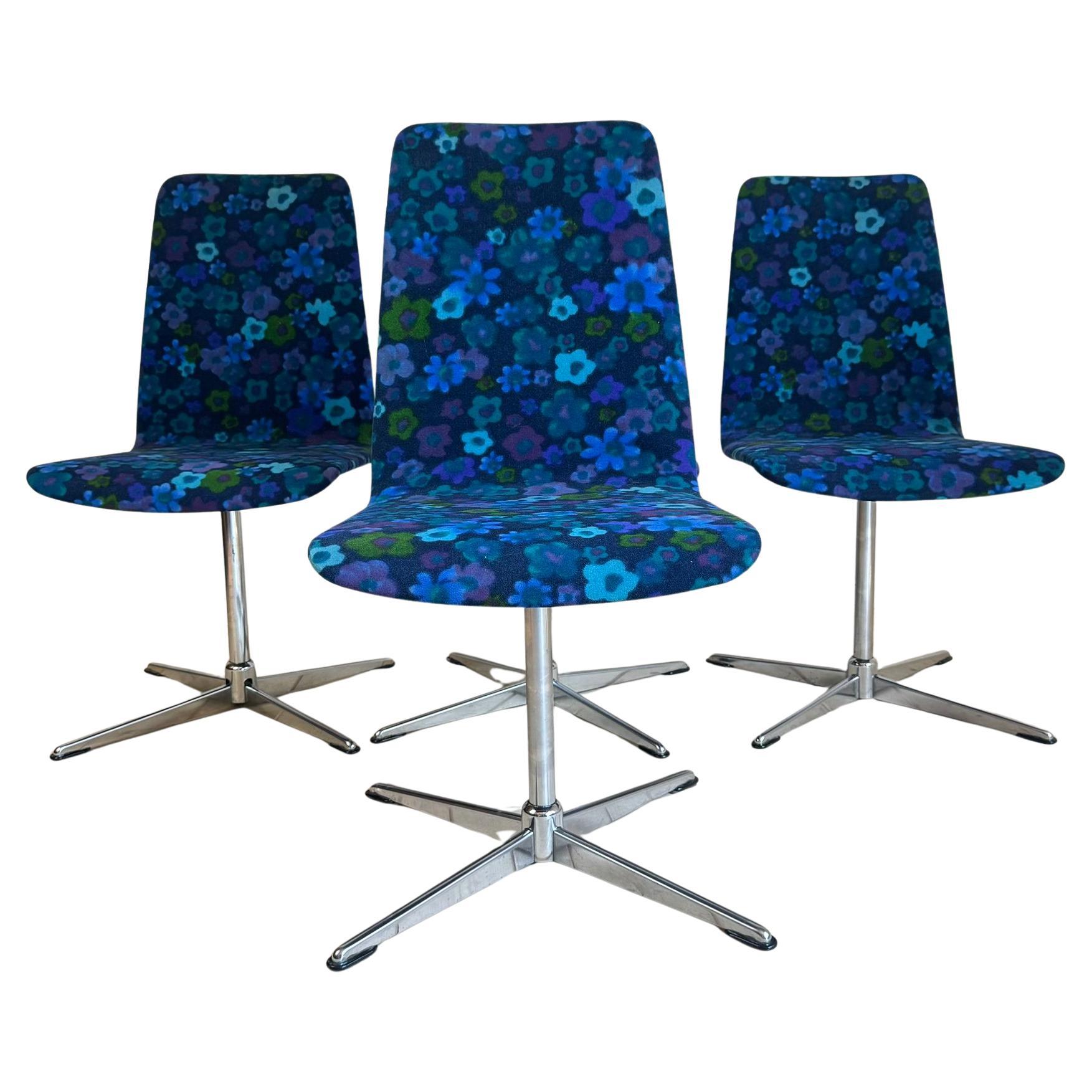 Set of four dining rotating chairs, Denmark 1960