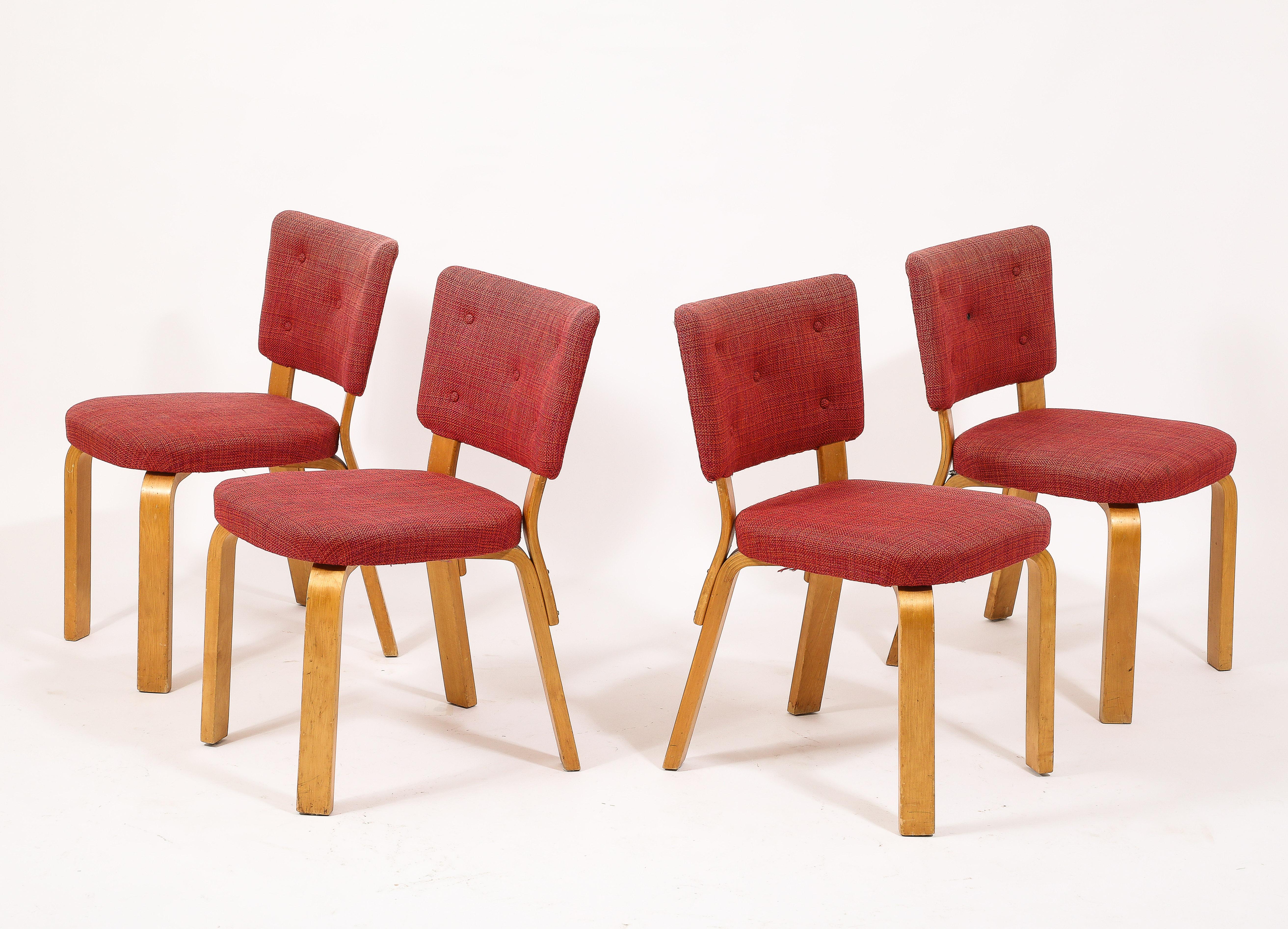 Satz von vier Esszimmerstühlen von Alvar Aalto für Artek, Finnland 1940er Jahre im Angebot 5