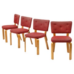 Vintage Set of Four Dining Side Chairs by Alvar Aalto for Artek, Finland 1940's