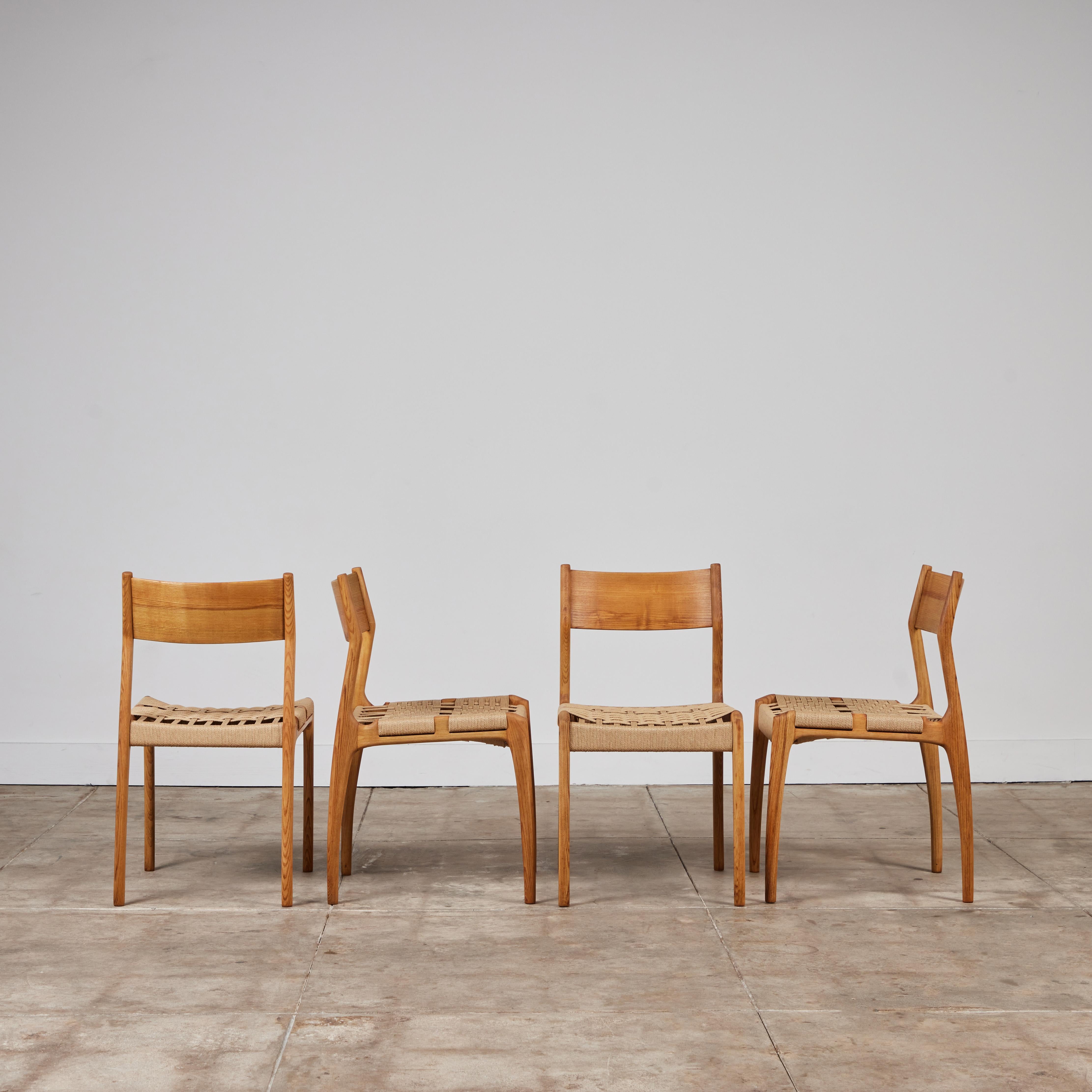 Set of Four Dining Side Chairs by Consorzio Sedie Friuli In Excellent Condition In Los Angeles, CA