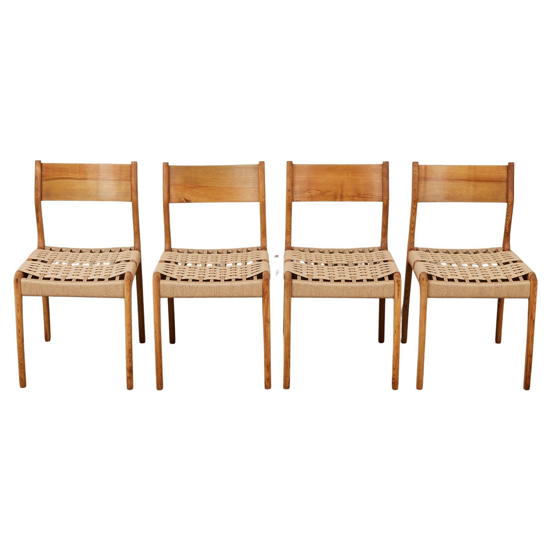 Set of Four Dining Side Chairs by Consorzio Sedie Friuli