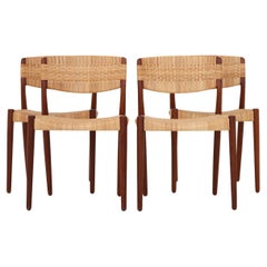 Ensemble de quatre fauteuils de salle à manger par Ejner Larsen & Aksel Bender Madsen