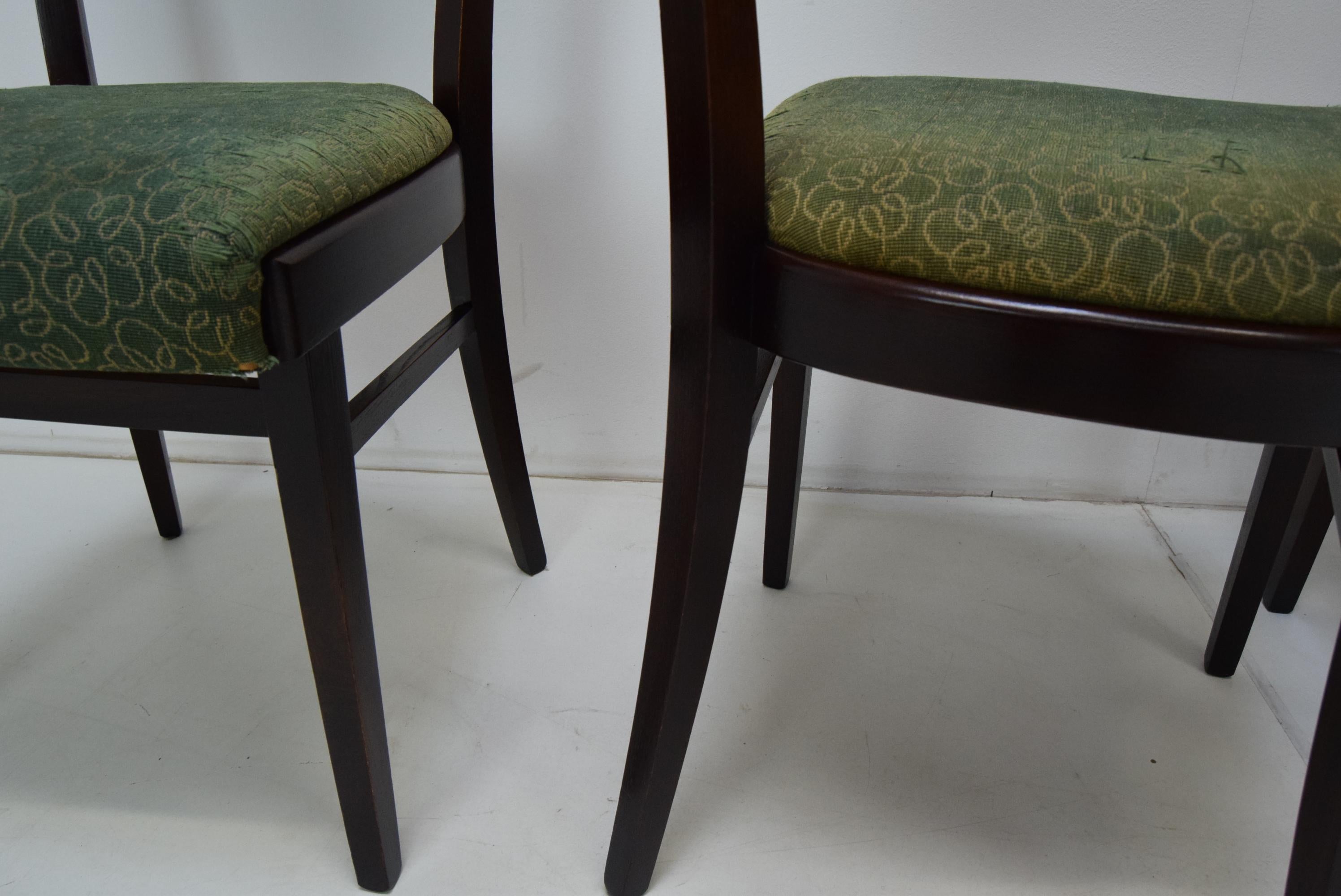 Set of Four Dinning Chairs/ Interier Praha, 1950's.  For Sale 9