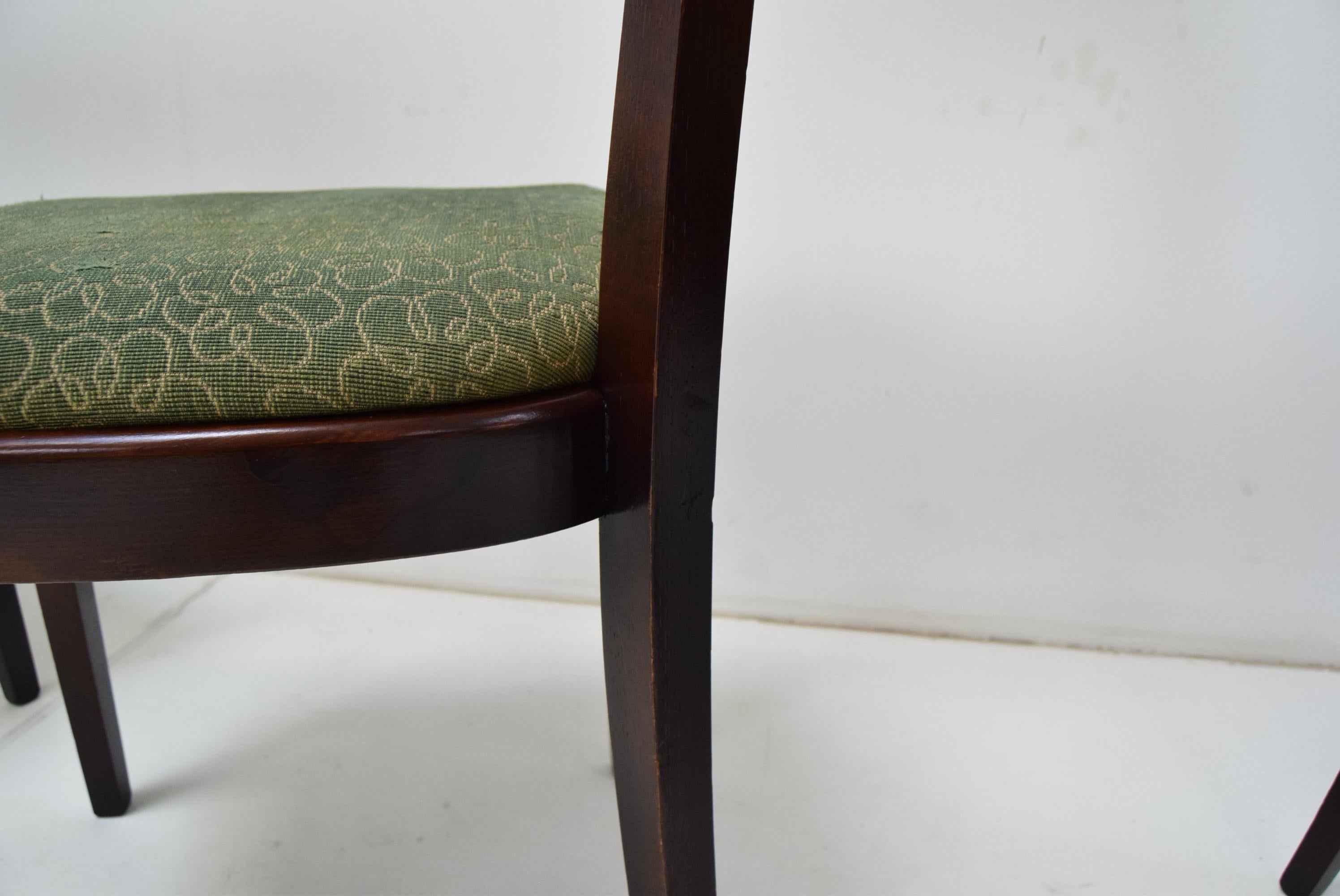 Set of Four Dinning Chairs/ Interier Praha, 1950's.  For Sale 10
