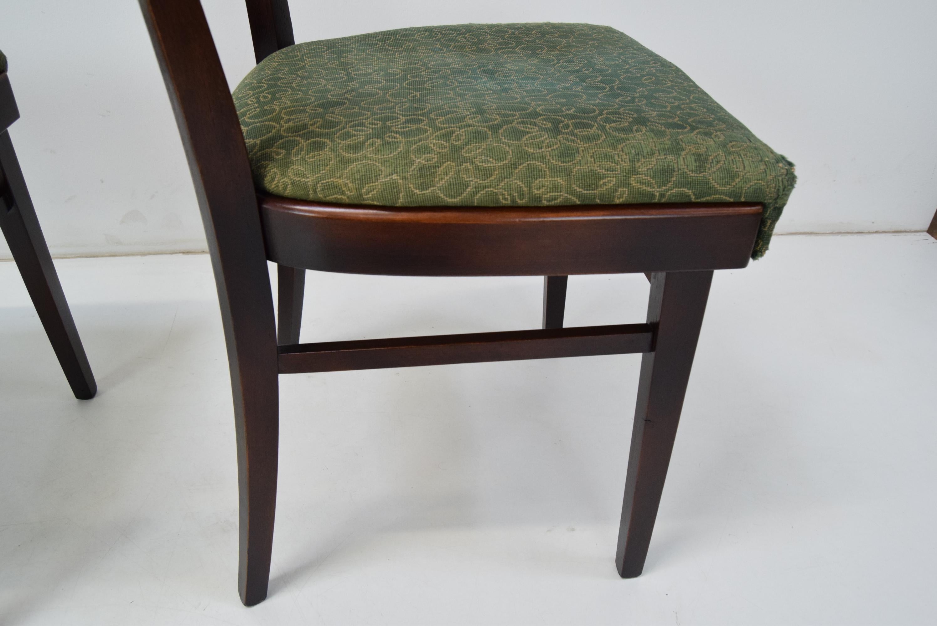 Set of Four Dinning Chairs/ Interier Praha, 1950's.  For Sale 12