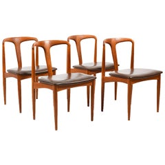 Vintage Set of Four Dinning Chairs, Model Juliane, by Johannes Andersen