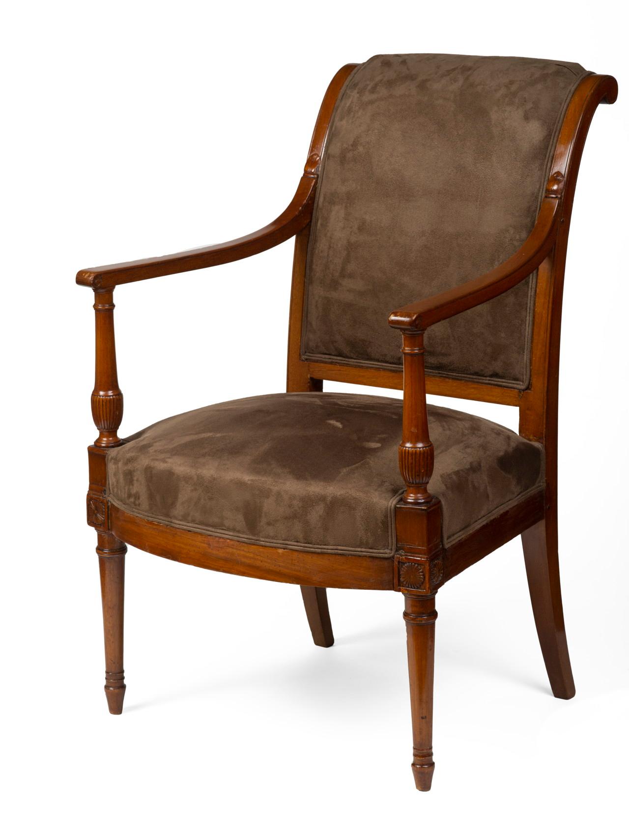 Set of Four Directoire Mahogany Armchairs by Jacob Freres For Sale 3