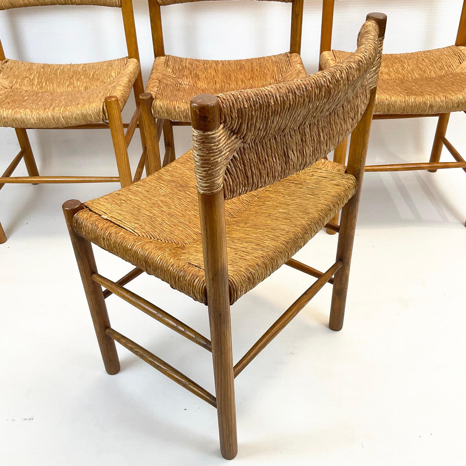 Set of Four Dordogne Chairs by Robert Sentou for Charlotte Perriand France 1960s For Sale 2