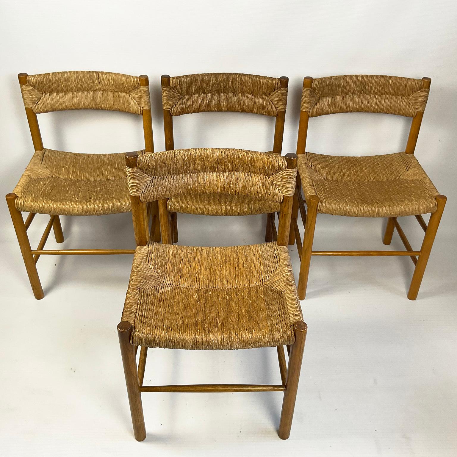 Set of Four Dordogne Chairs by Robert Sentou for Charlotte Perriand France 1960s For Sale 5