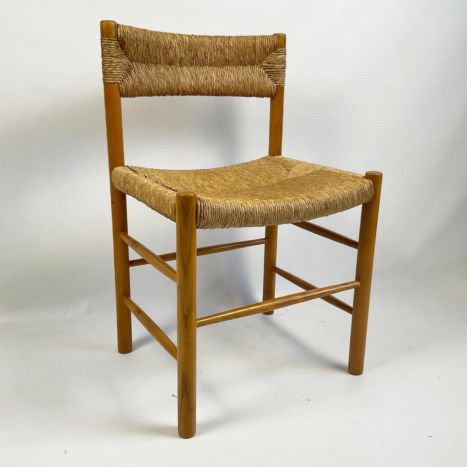 French Set of Four Dordogne Chairs by Robert Sentou for Charlotte Perriand France 1960s For Sale