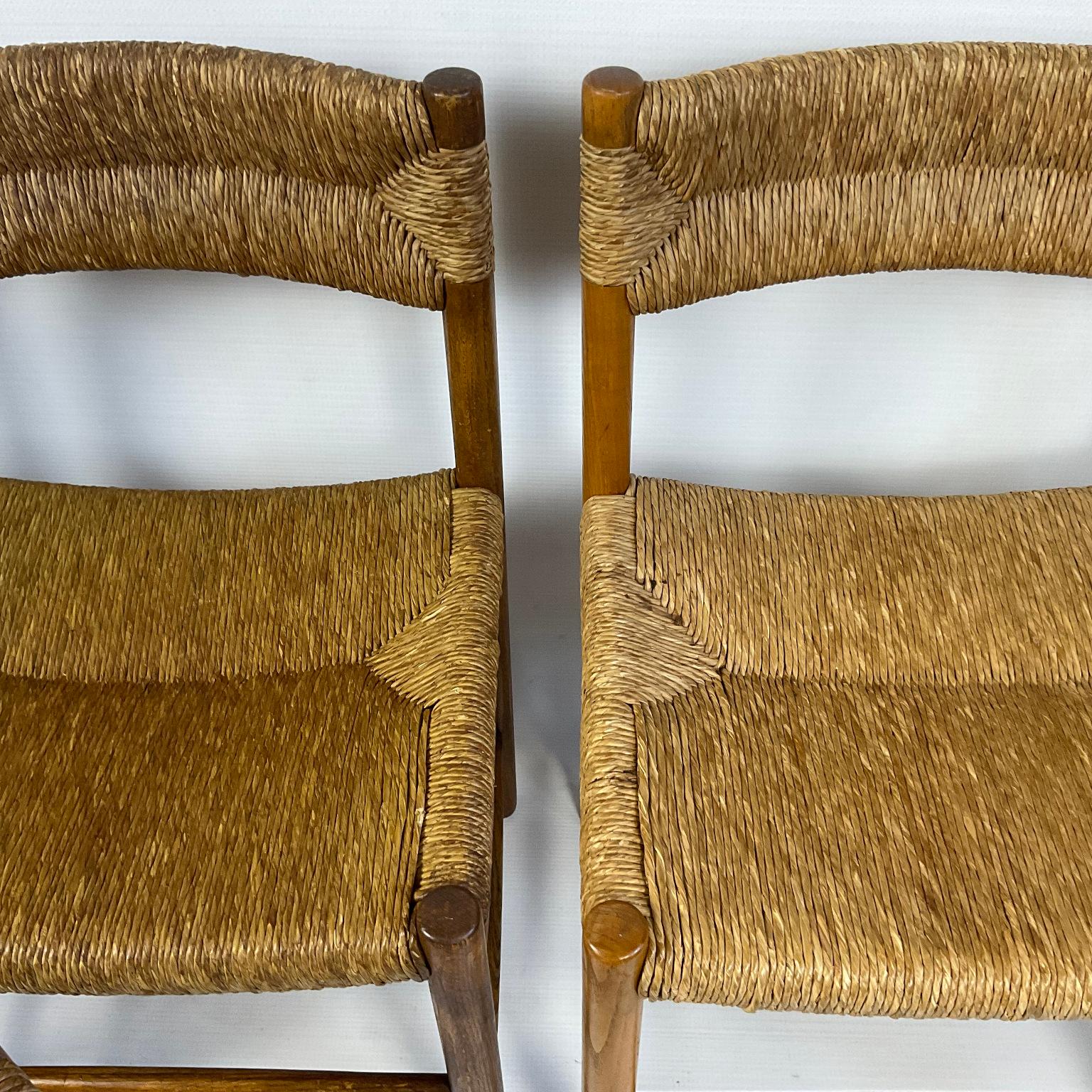 Mid-20th Century Set of Four Dordogne Chairs by Robert Sentou for Charlotte Perriand France 1960s For Sale