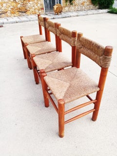 Set of Four "Dordogne" Chairs by Robert Sentou, France, 1960s