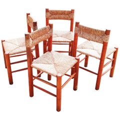 Set of Four "Dordogne" Chairs by Robert Sentou, France, 1960s