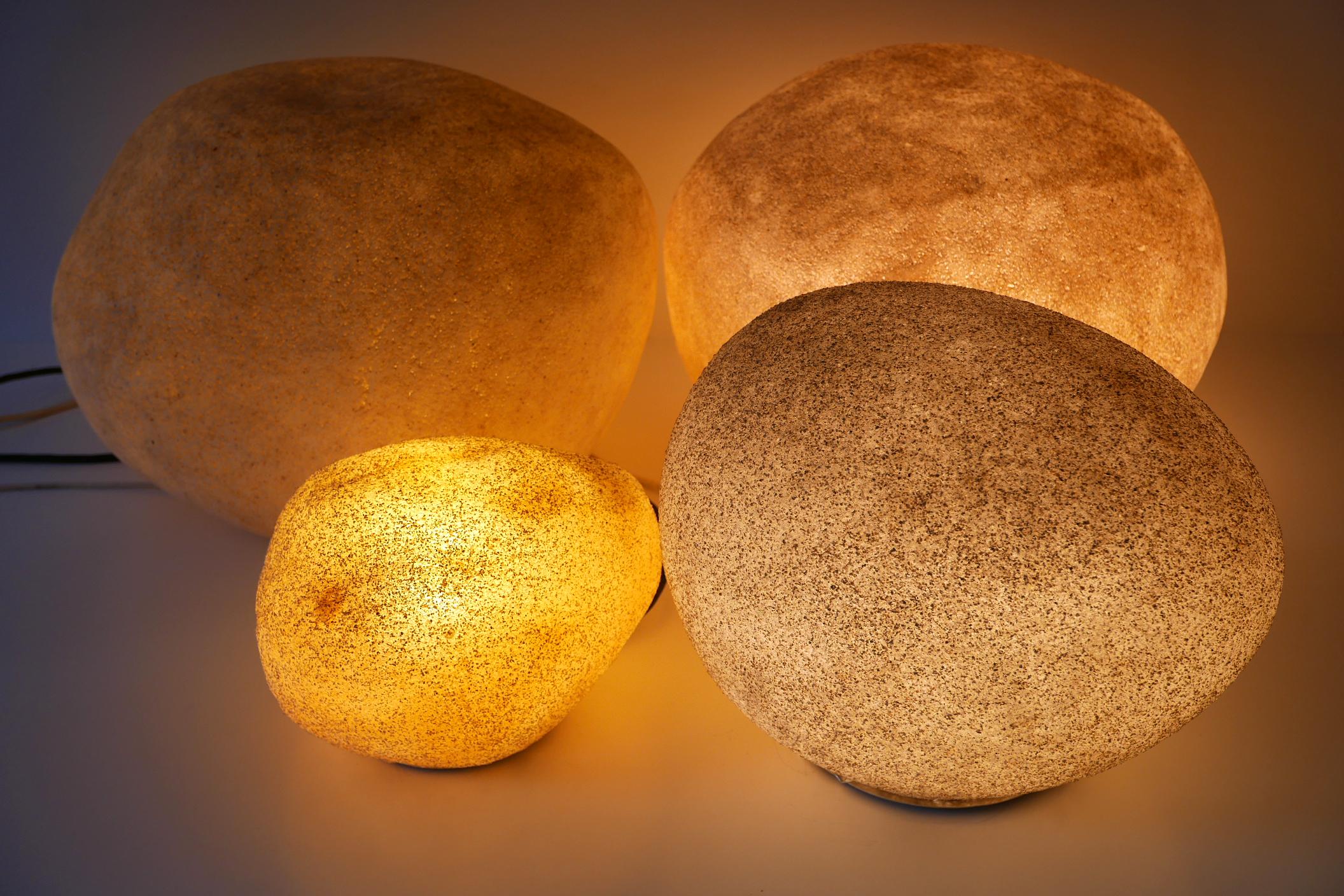Set of Four Dorra Rock Floor Lamps by André Cazenave for Atelier A and Tecta 3