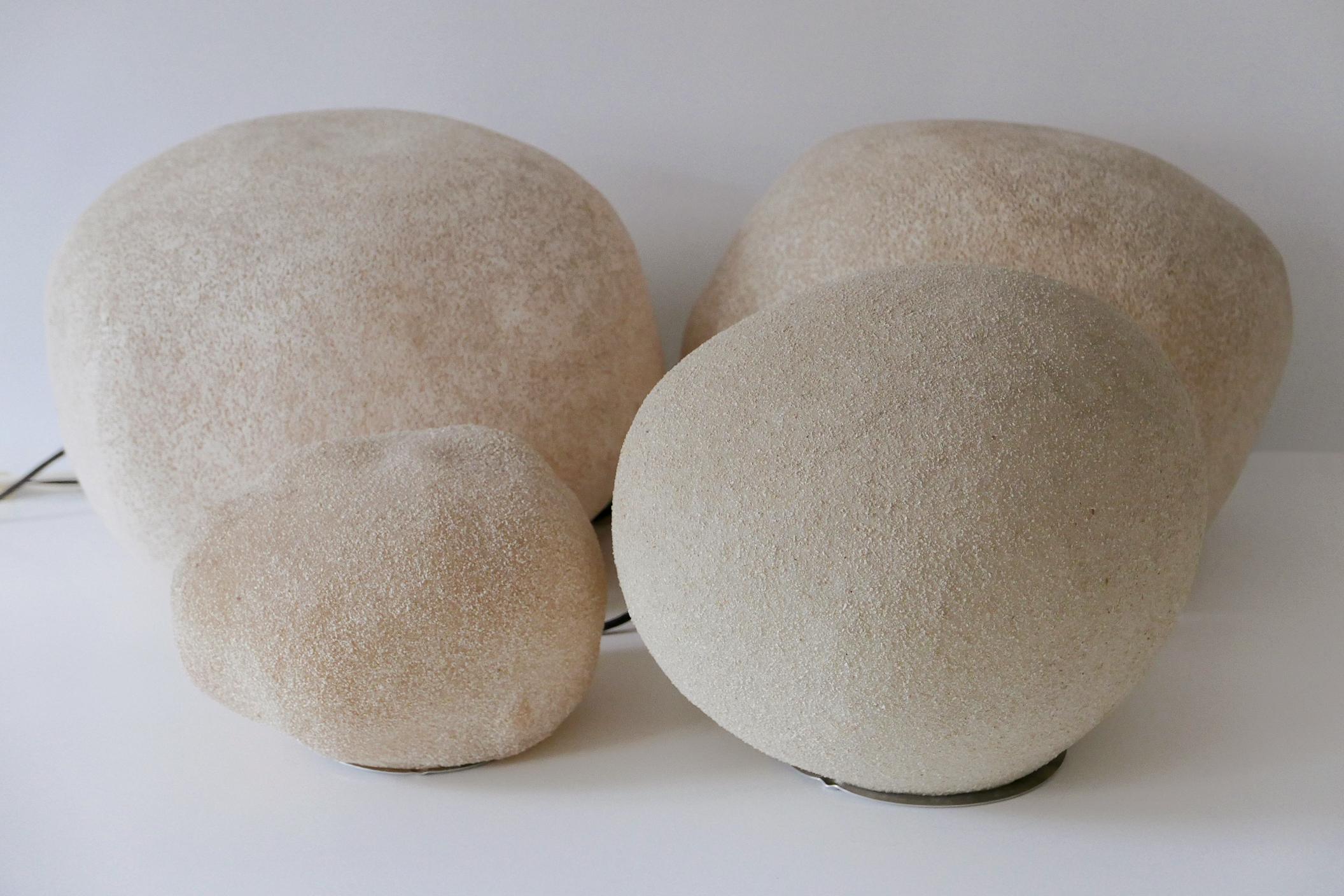 Mid-20th Century Set of Four Dorra Rock Floor Lamps by André Cazenave for Atelier A and Tecta