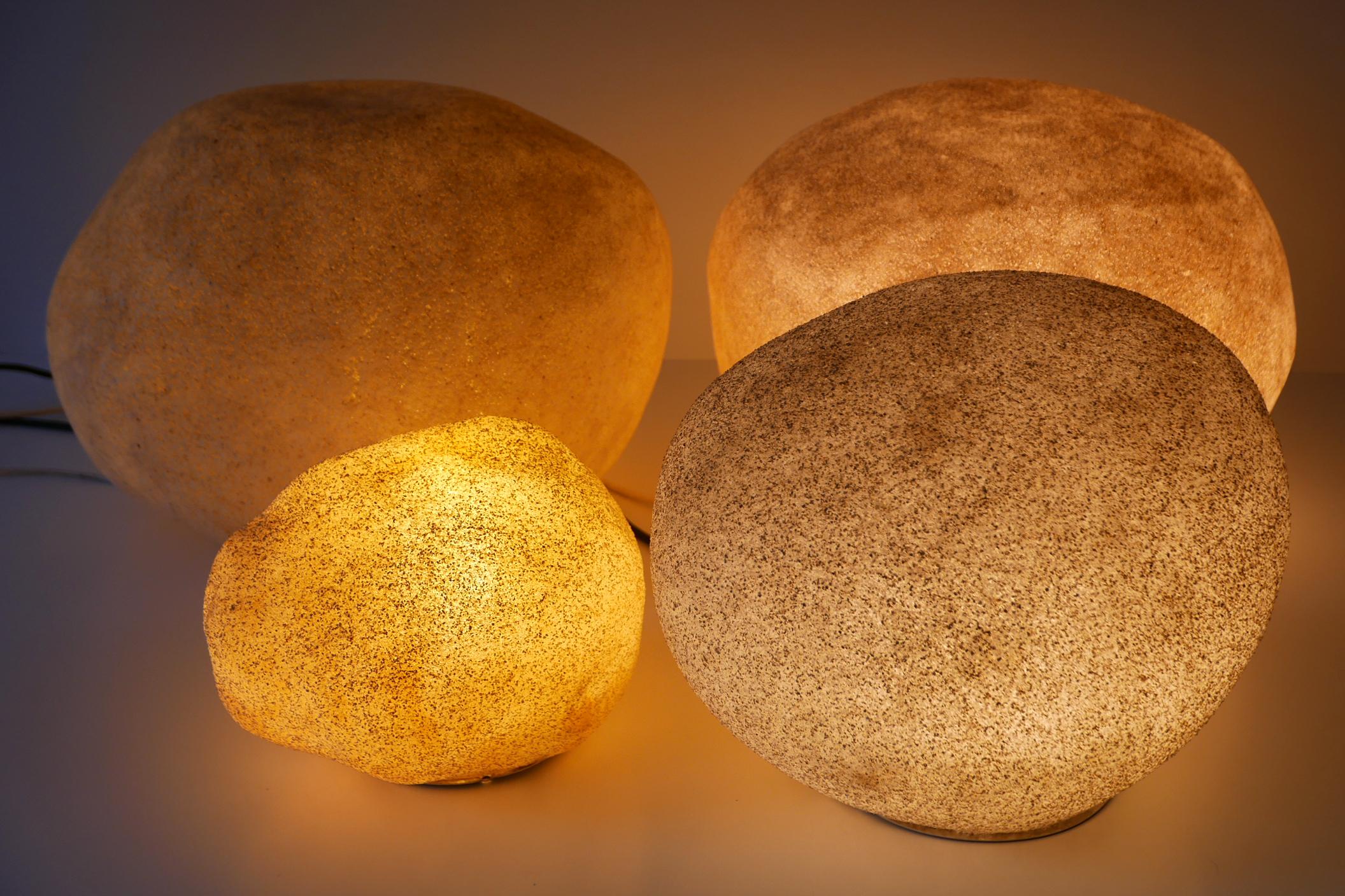 Set of Four Dorra Rock Floor Lamps by André Cazenave for Atelier A and Tecta 1