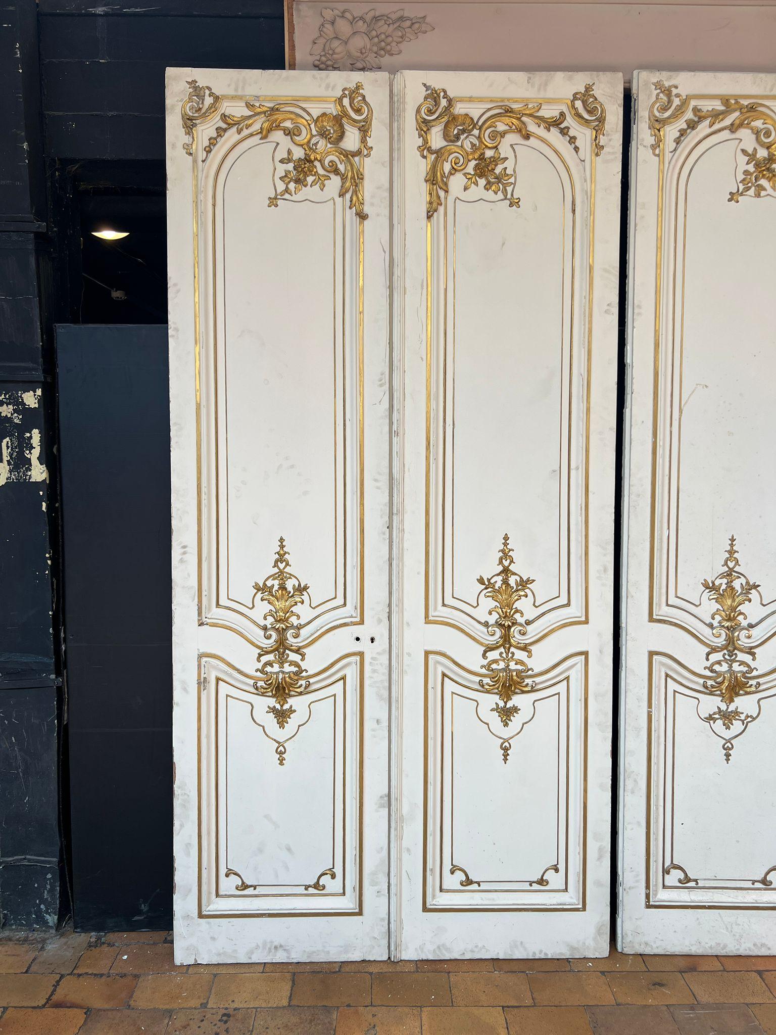 Set of Four Double Louis XVI Style Doors, Early 20th Century For Sale 7