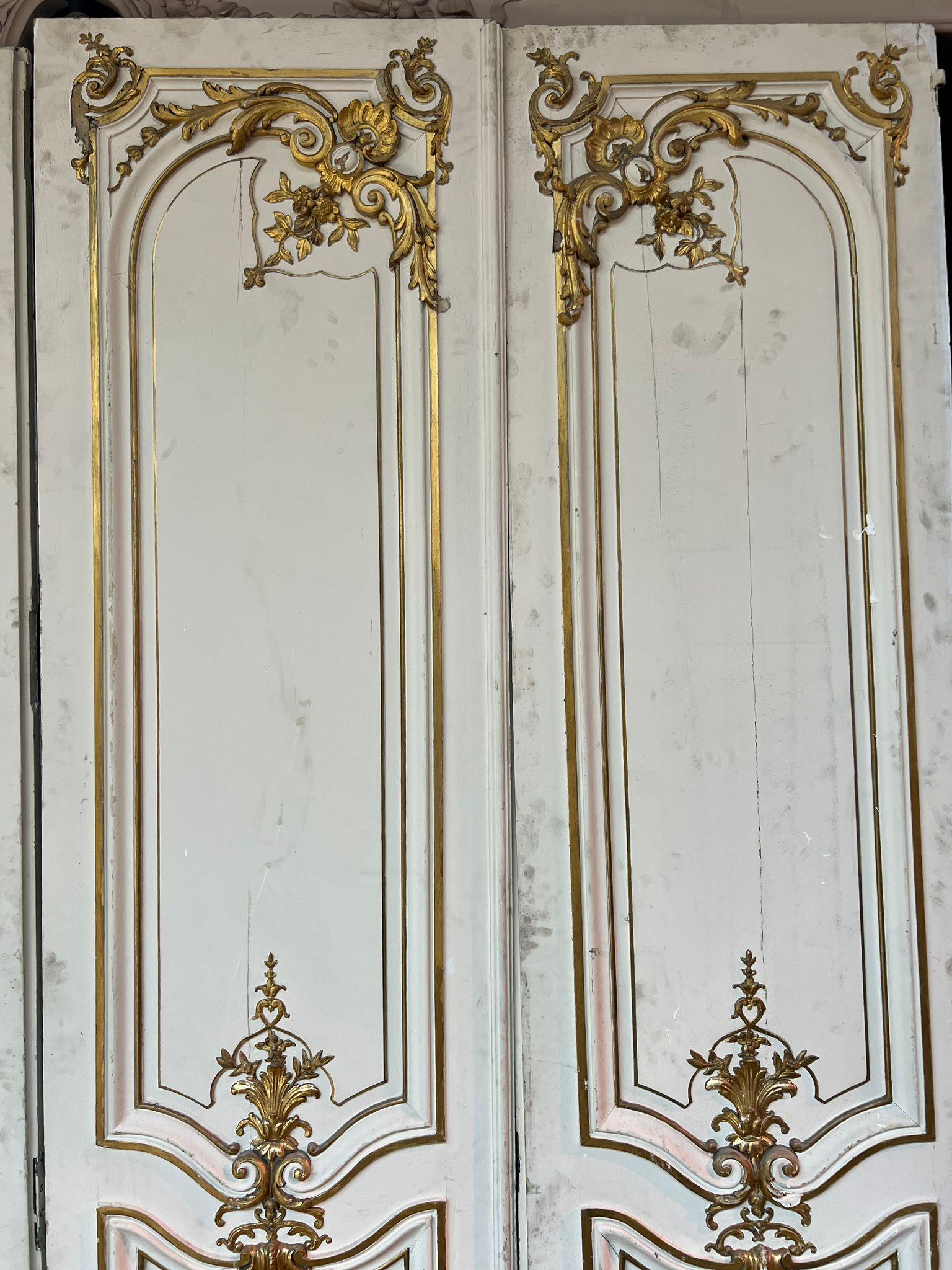 Set of Four Double Louis XVI Style Doors, Early 20th Century For Sale 8