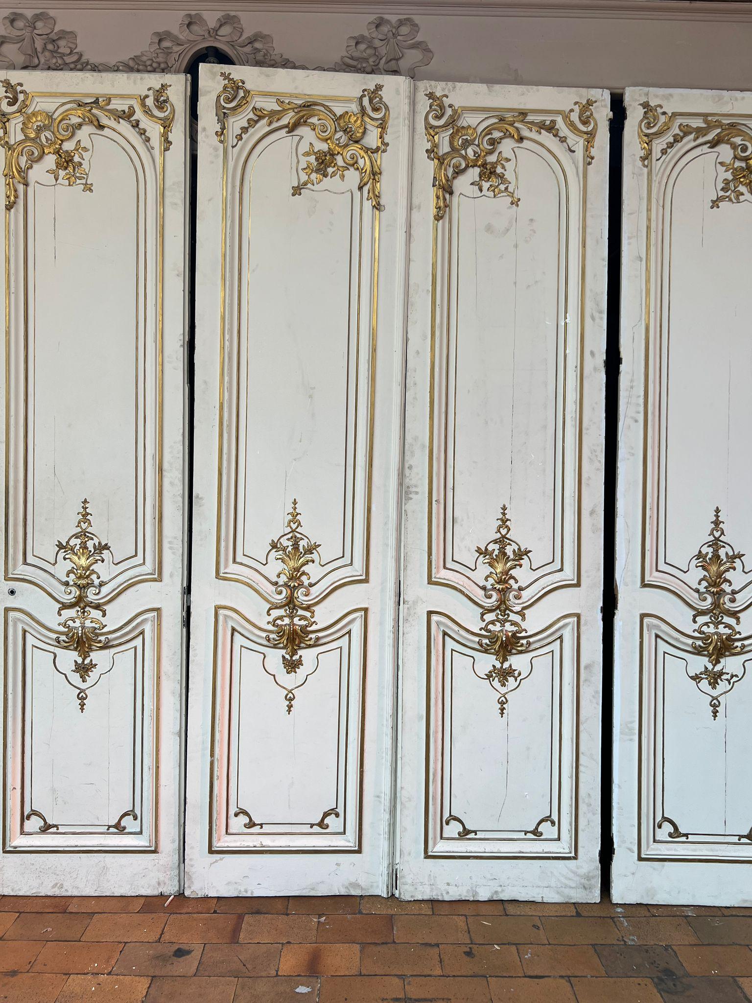Set of Four Double Louis XVI Style Doors, Early 20th Century For Sale 13
