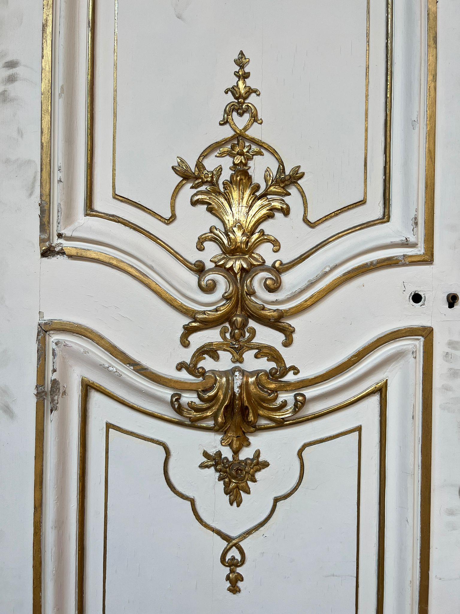 Set of Four Double Louis XVI Style Doors, Early 20th Century In Good Condition For Sale In TOURCOING, FR