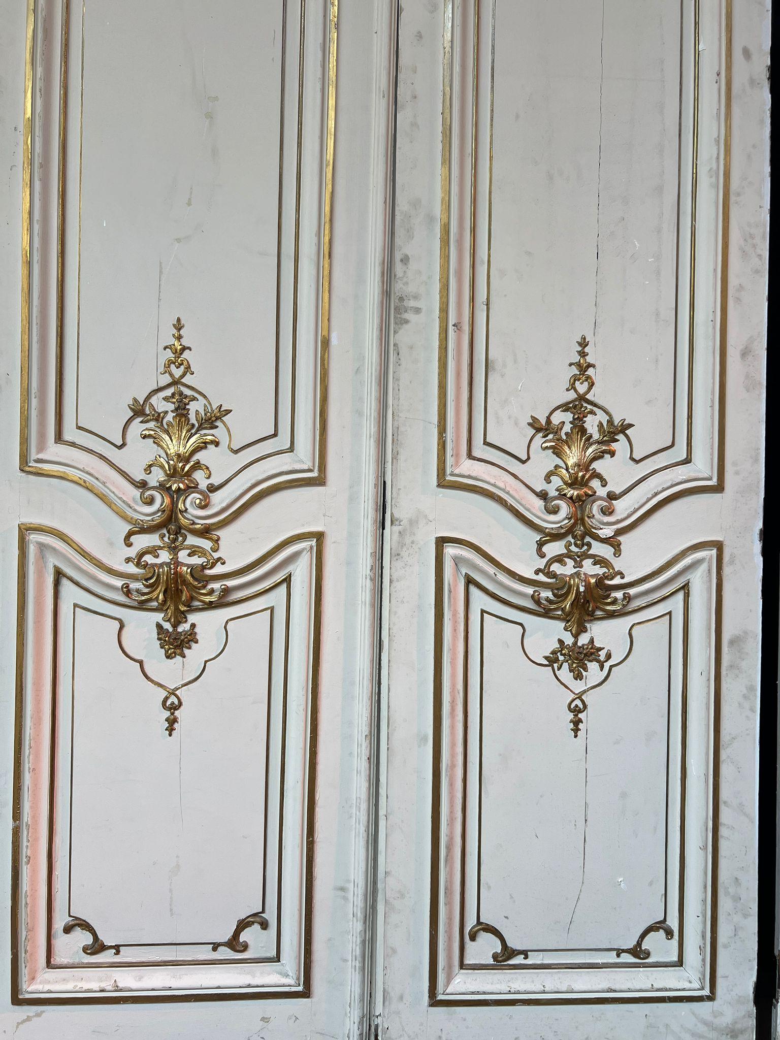Set of Four Double Louis XVI Style Doors, Early 20th Century For Sale 2