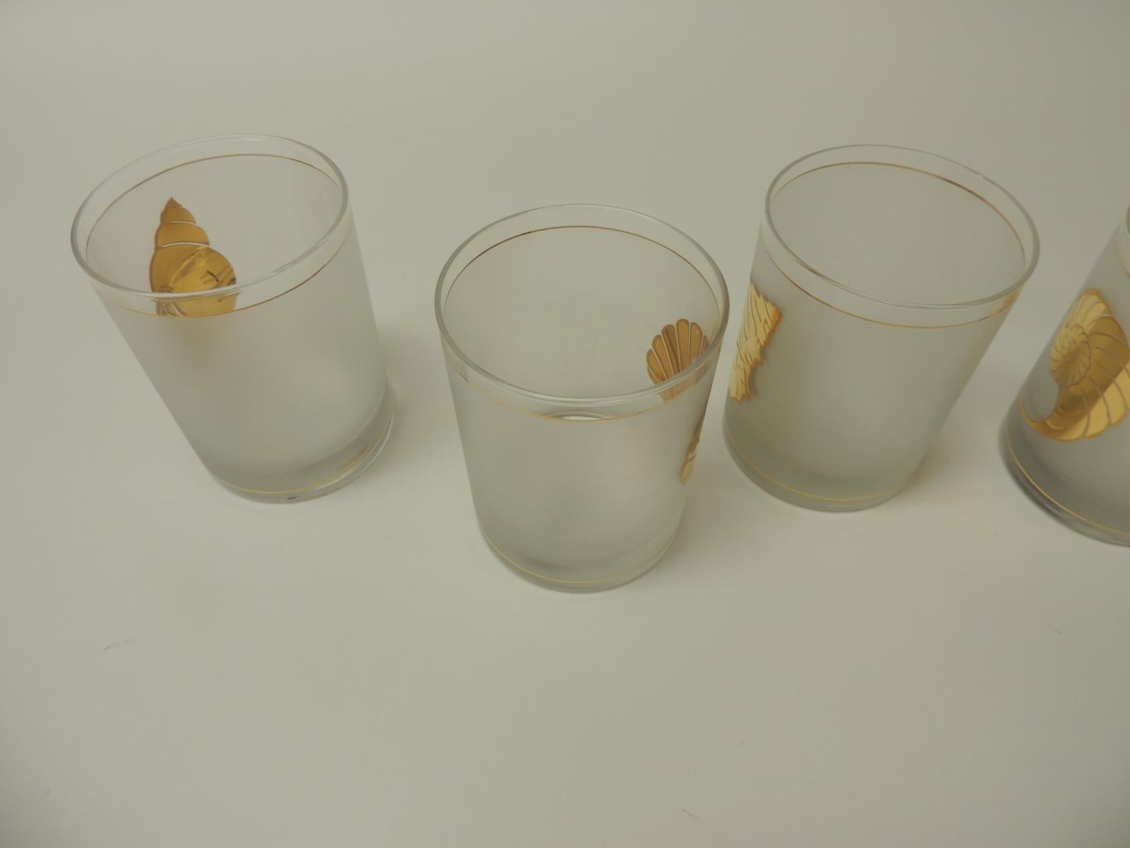 white frosted drinking glasses