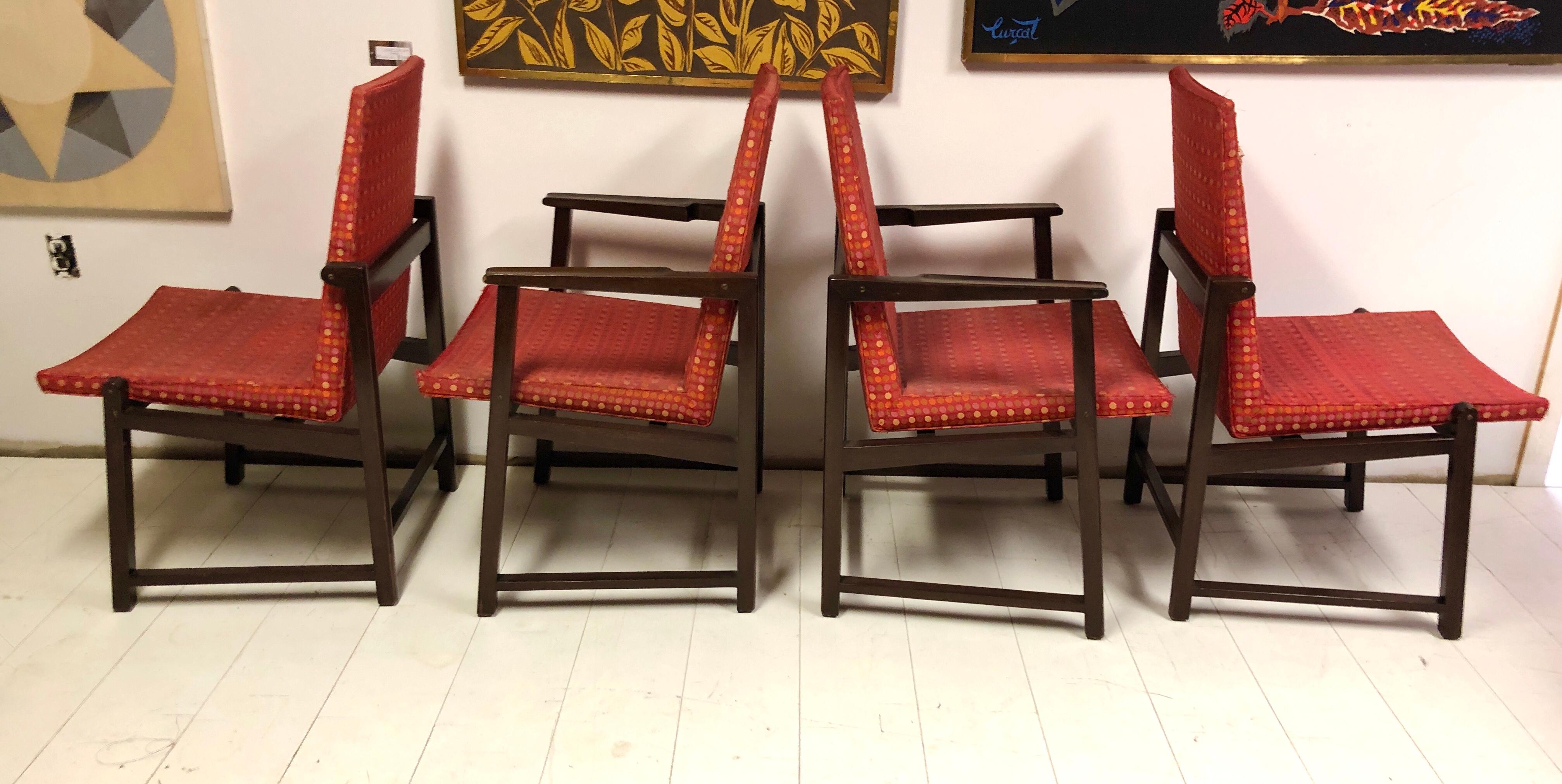 Set of Four Dunbar Side Chairs For Sale 3