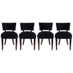 Set of Four Dunbar Style Dining Chairs, circa 1940s, Refinished