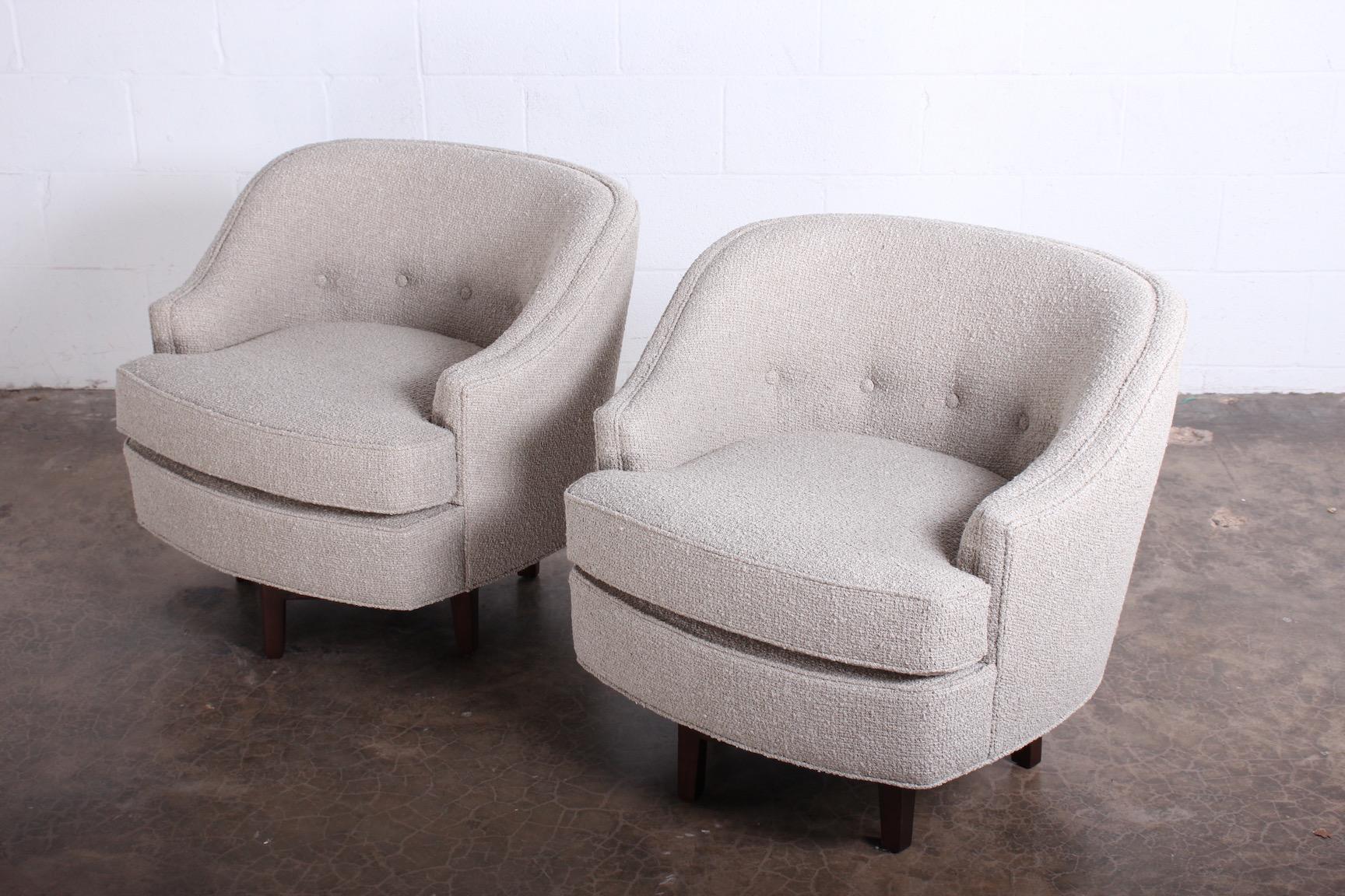 Set of Four Dunbar Swivel Chairs by Edward Wormley 12