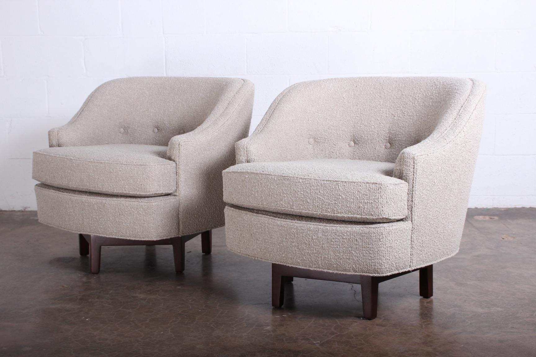 Set of Four Dunbar Swivel Chairs by Edward Wormley 13