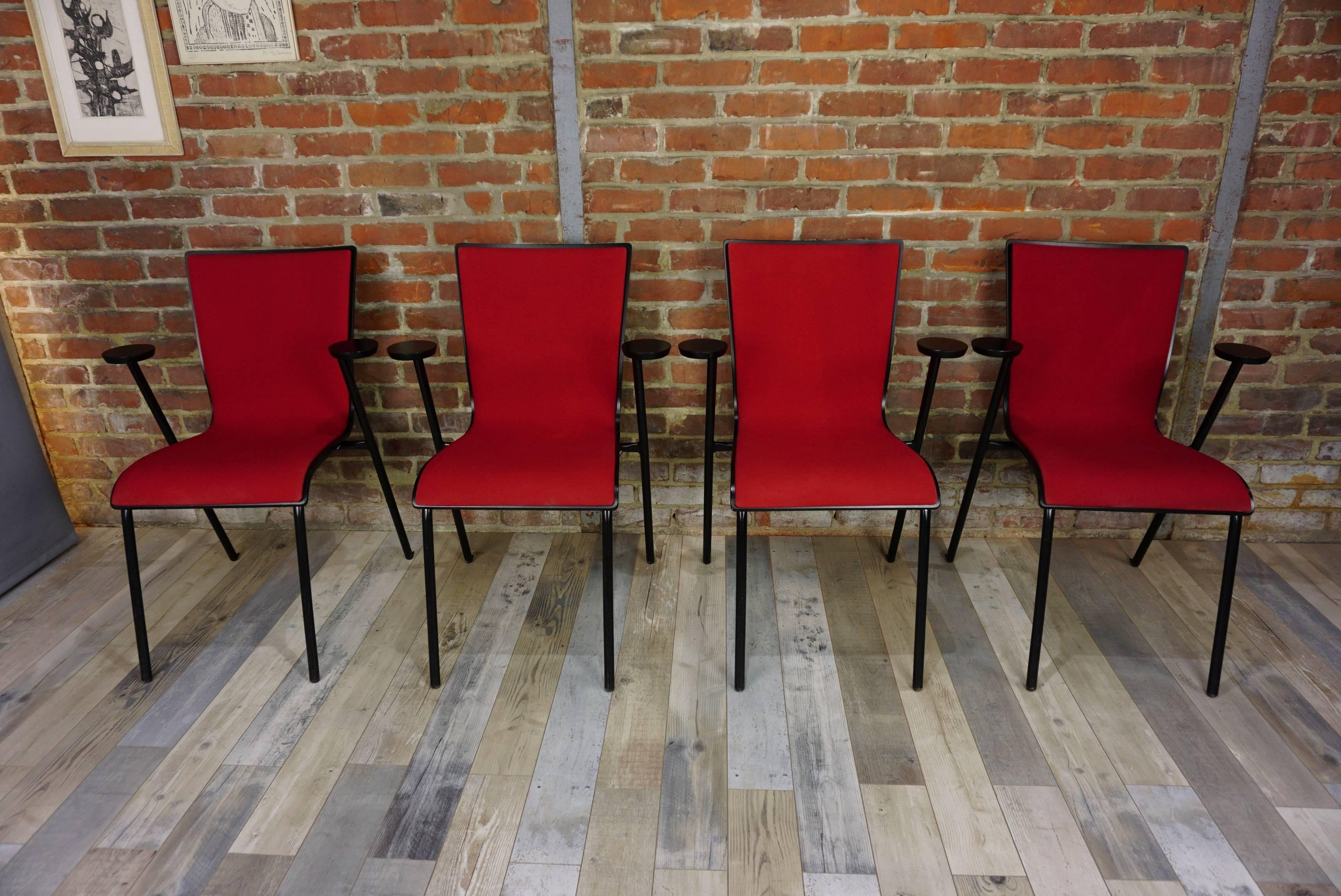 Ensemble de quatre fauteuils de design néerlandais Occhio TG Model pour Drisag en vente 3