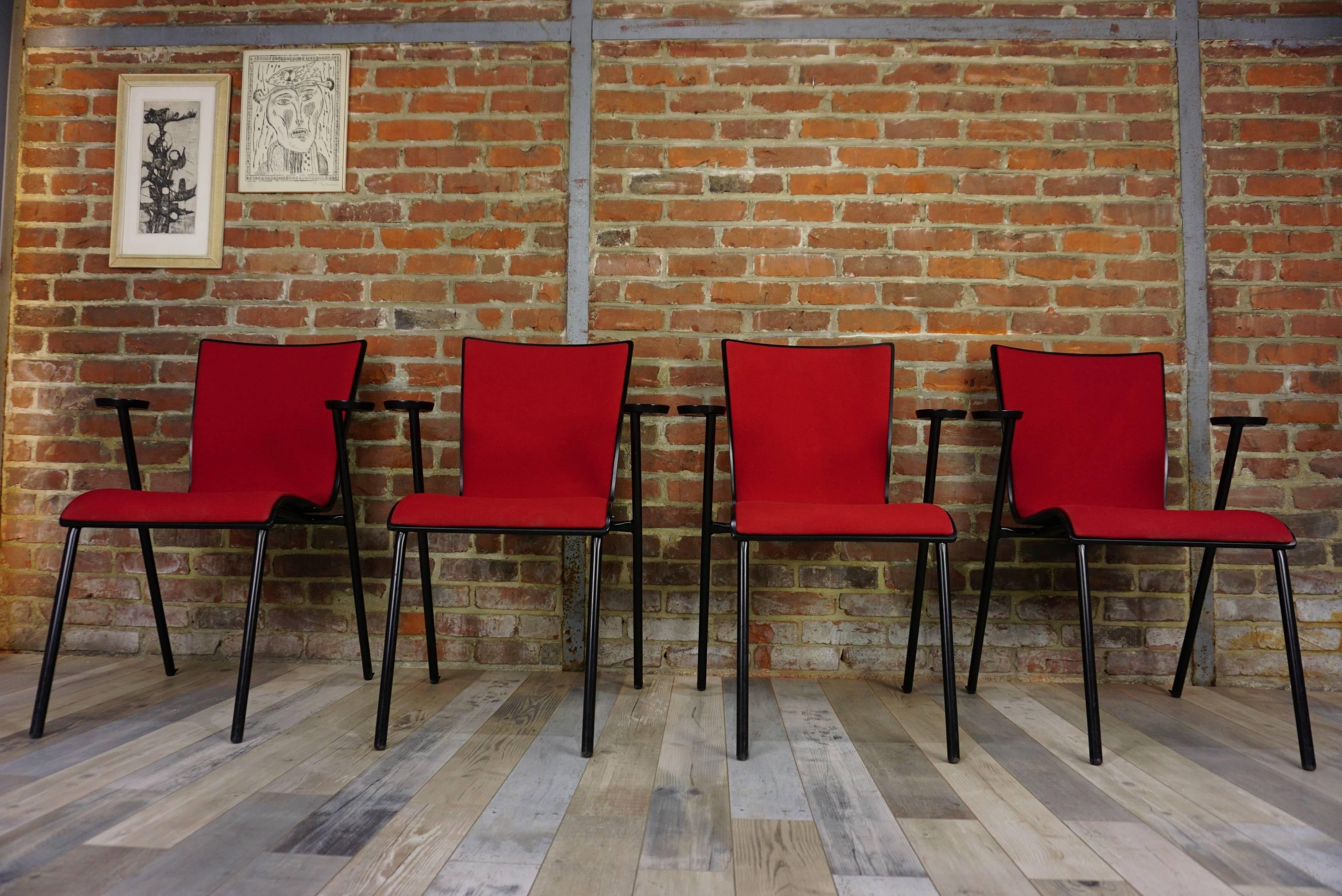 Belge Ensemble de quatre fauteuils de design néerlandais Occhio TG Model pour Drisag en vente