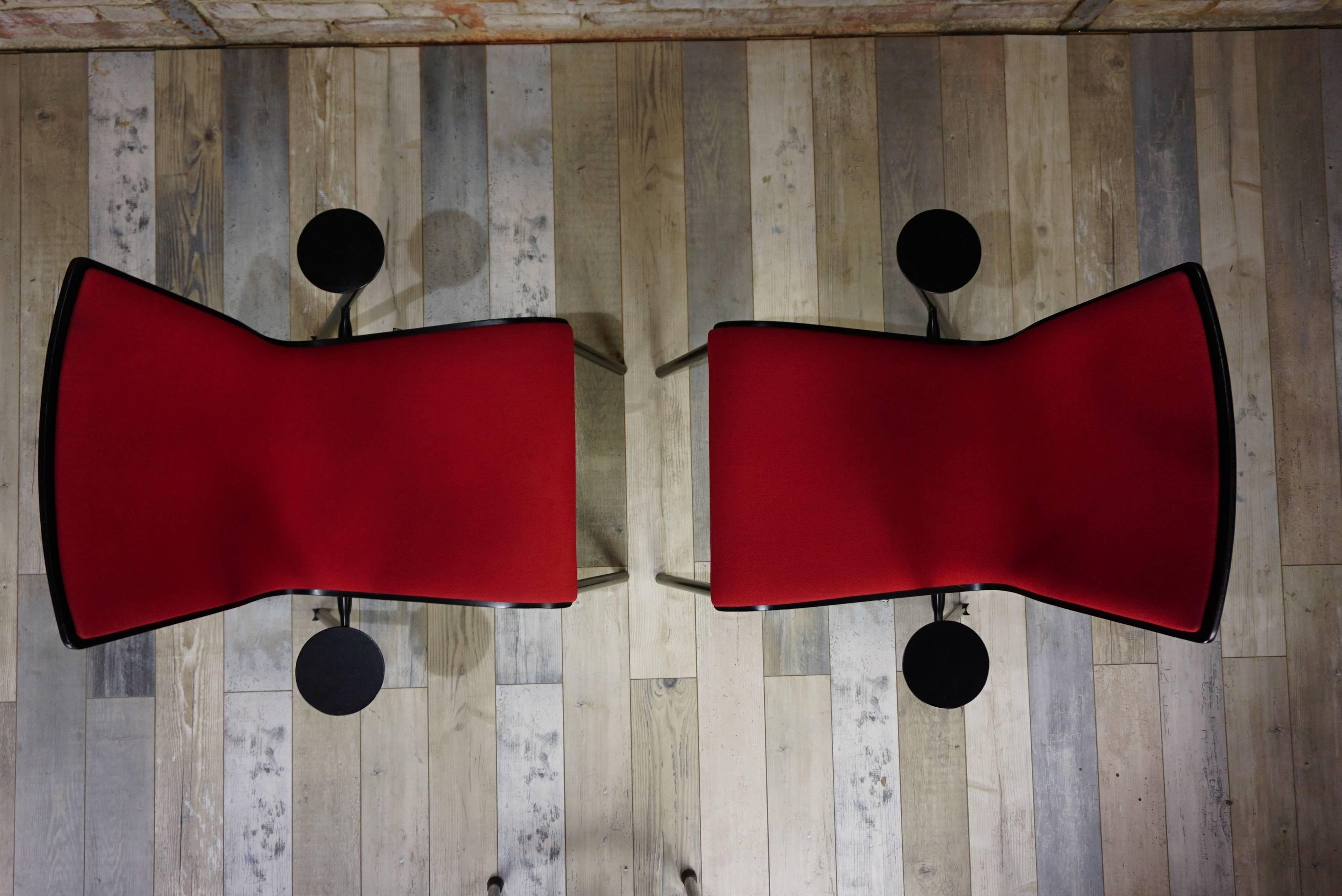 Ensemble de quatre fauteuils de design néerlandais Occhio TG Model pour Drisag en vente 1