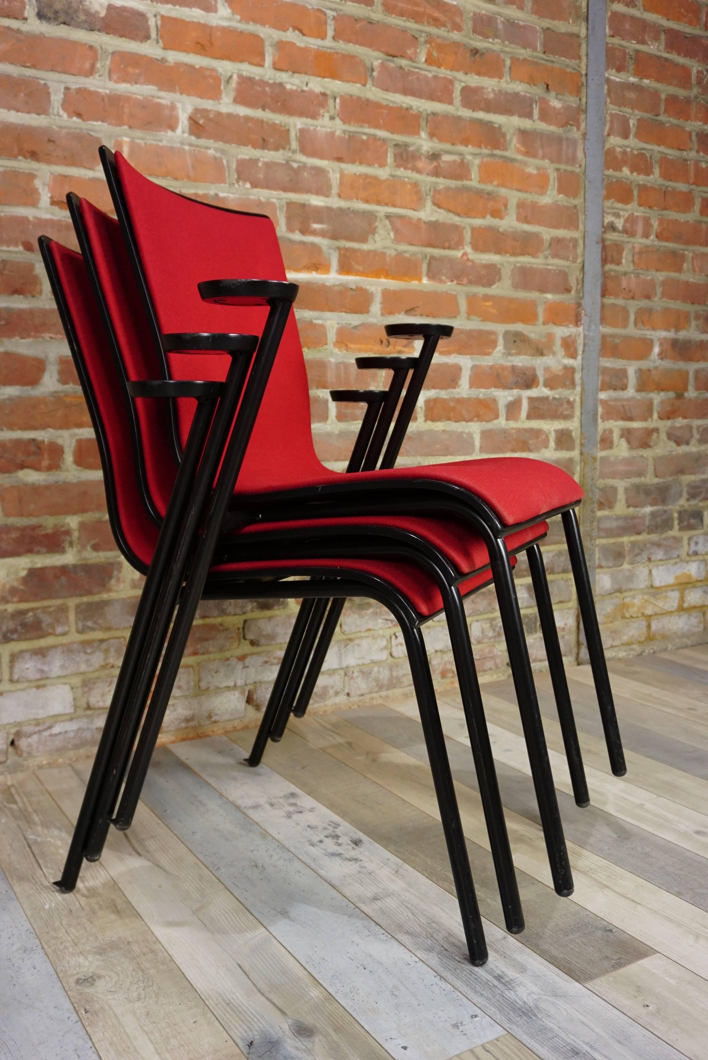 Ensemble de quatre fauteuils de design néerlandais Occhio TG Model pour Drisag en vente 2