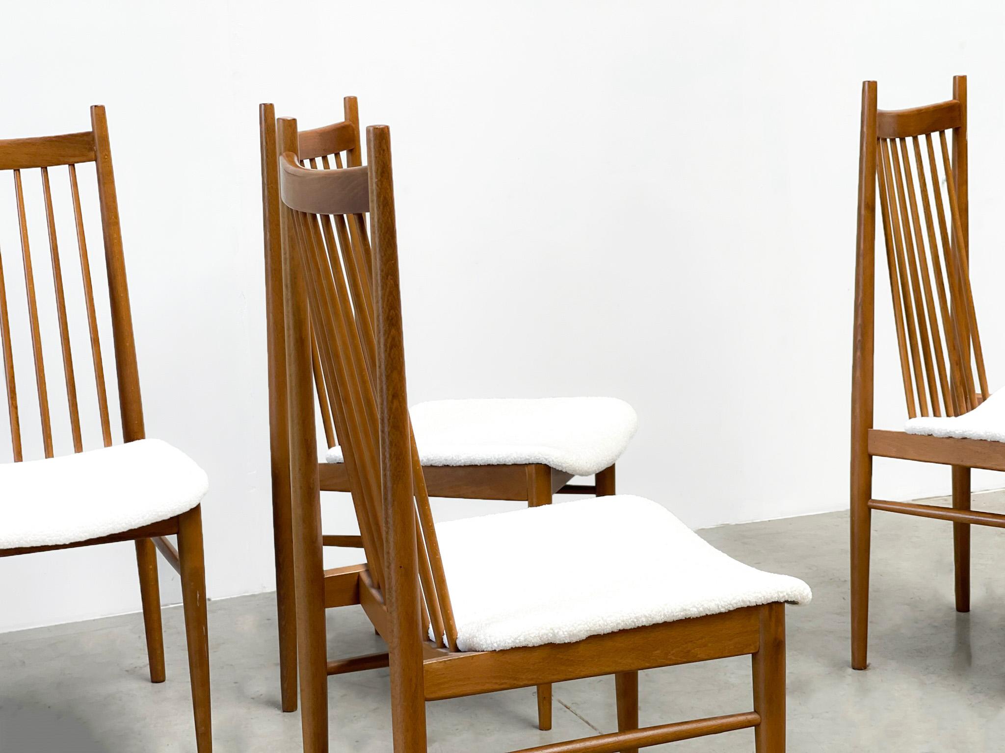 Set of four Dutch dining chairs For Sale 2