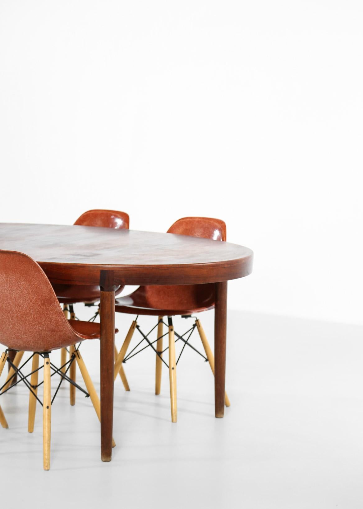 Mid-Century Modern Set of Four Eames DSW for Modernica, Dining Chairs
