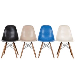 Set of Four Eames DSW Herman Miller, USA Dining Chairs