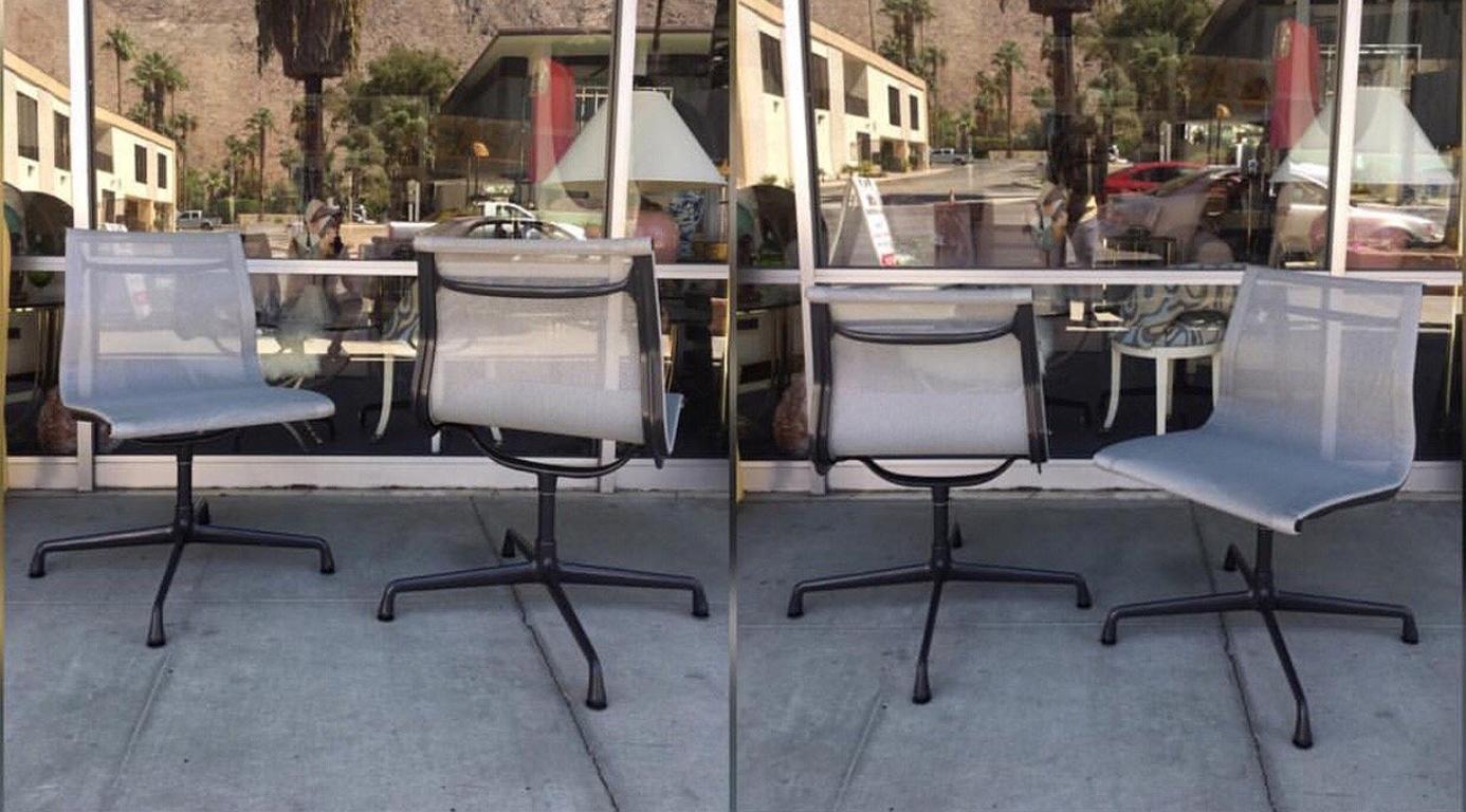 American Set of Four Eames for Herman Miller Aluminium Group Indoor or Outdoor Chairs
