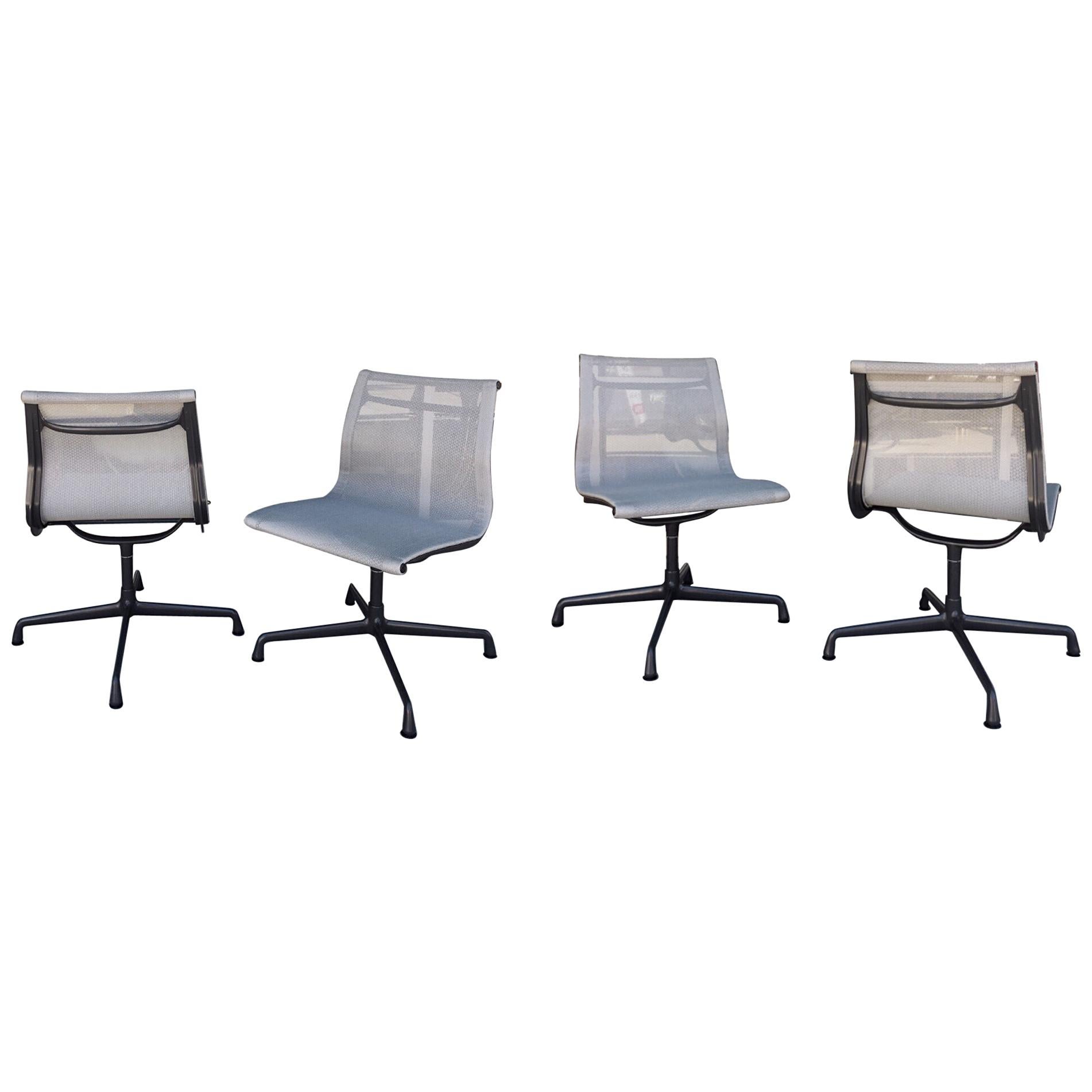 Set of Four Eames for Herman Miller Aluminium Group Indoor or Outdoor Chairs