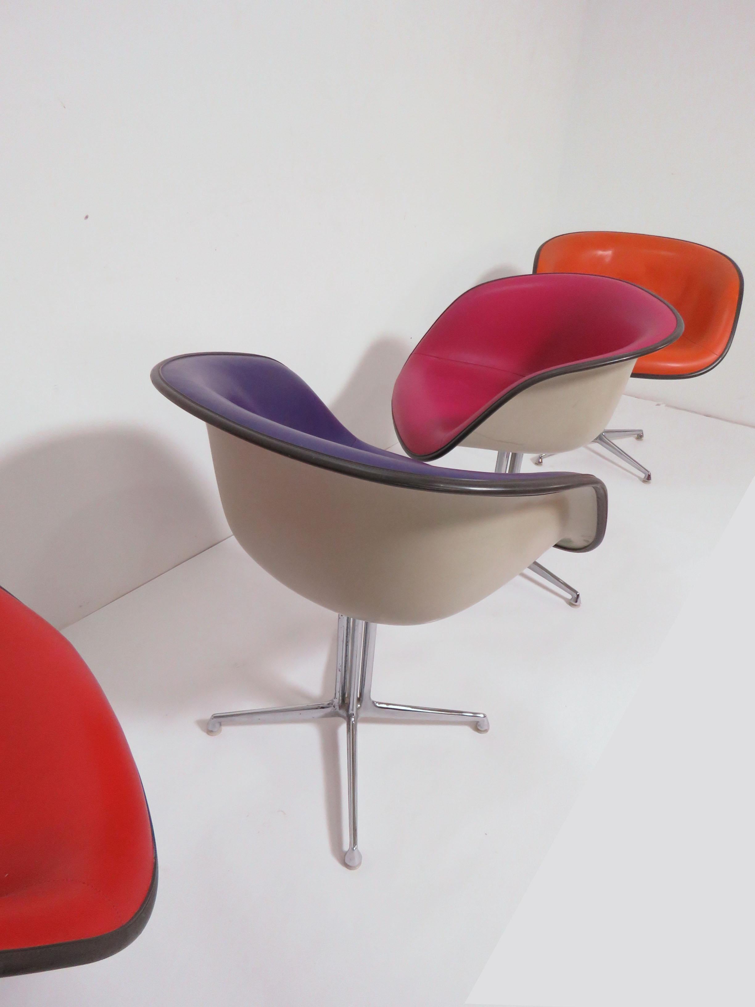 Set of Four Eames for Herman Miller La Fonda Armchairs, circa 1960s 8