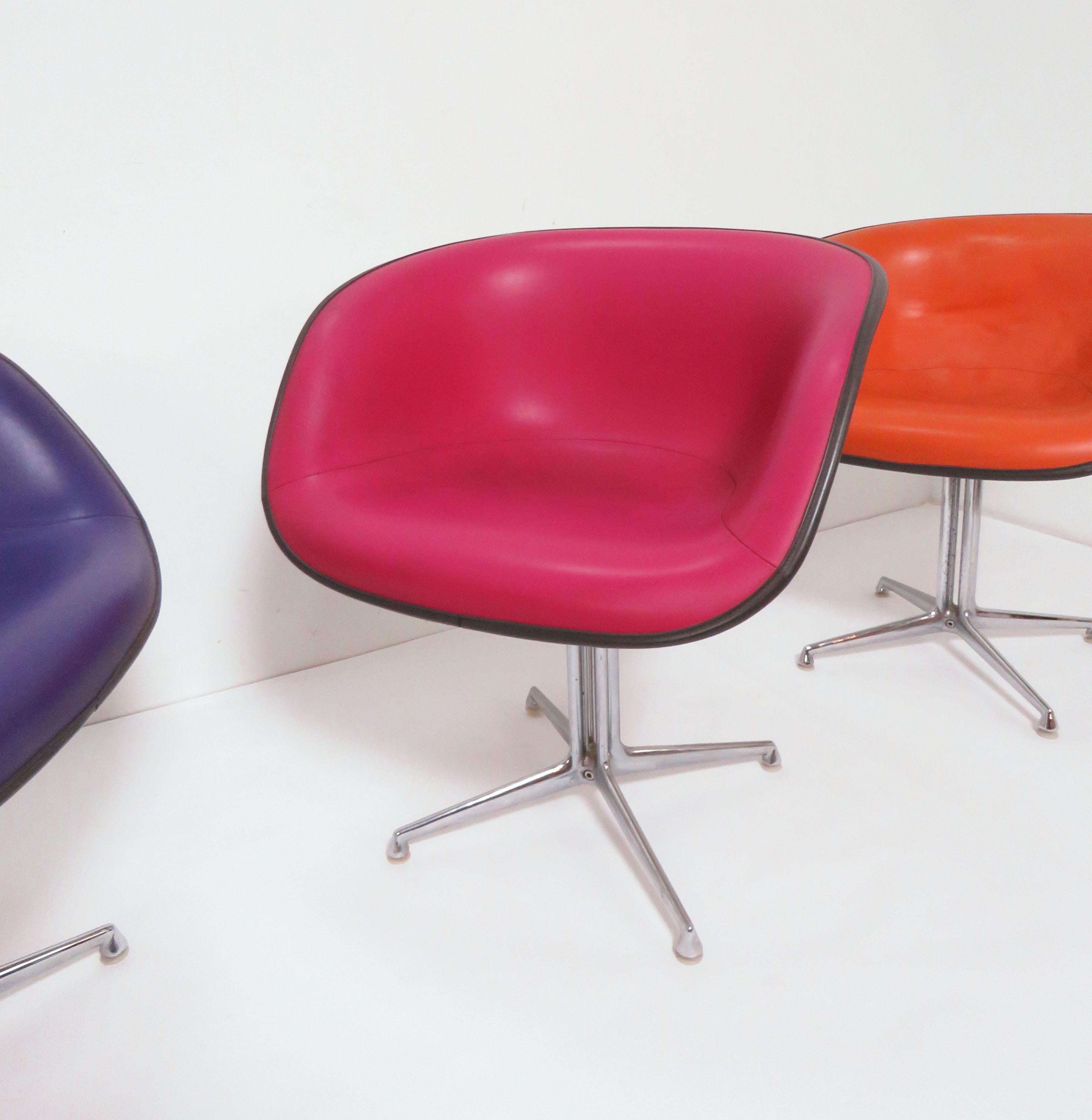 North American Set of Four Eames for Herman Miller La Fonda Armchairs, circa 1960s