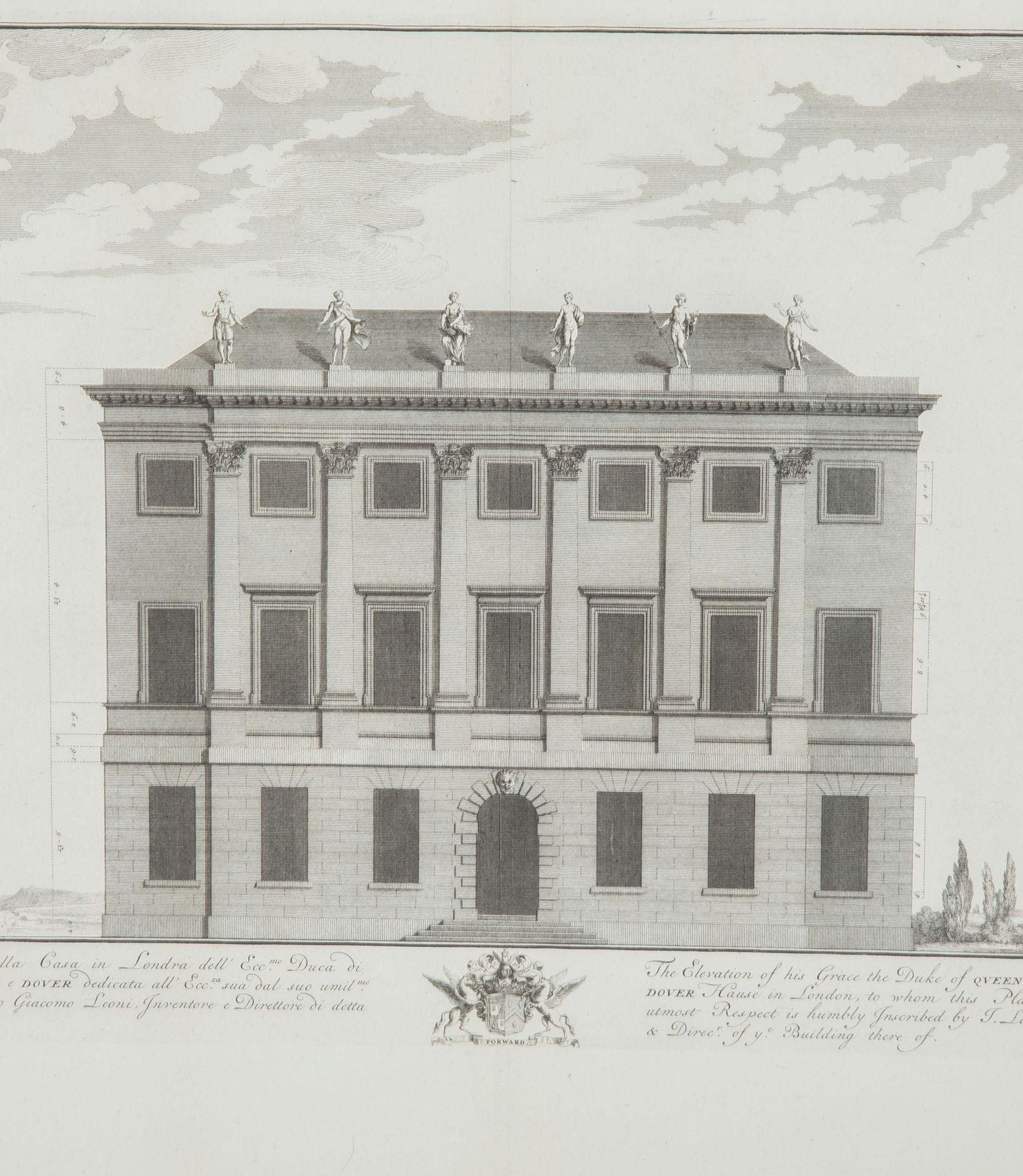 Engraved Set of Four Early 18th Century English Architectural Engravings For Sale
