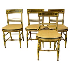 Set of Four Early 19th Century American Paint Decorated Fancy Chairs