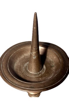 Set of Four Early 19th Century Brass Pricket Candlesticks, Circa 1810.