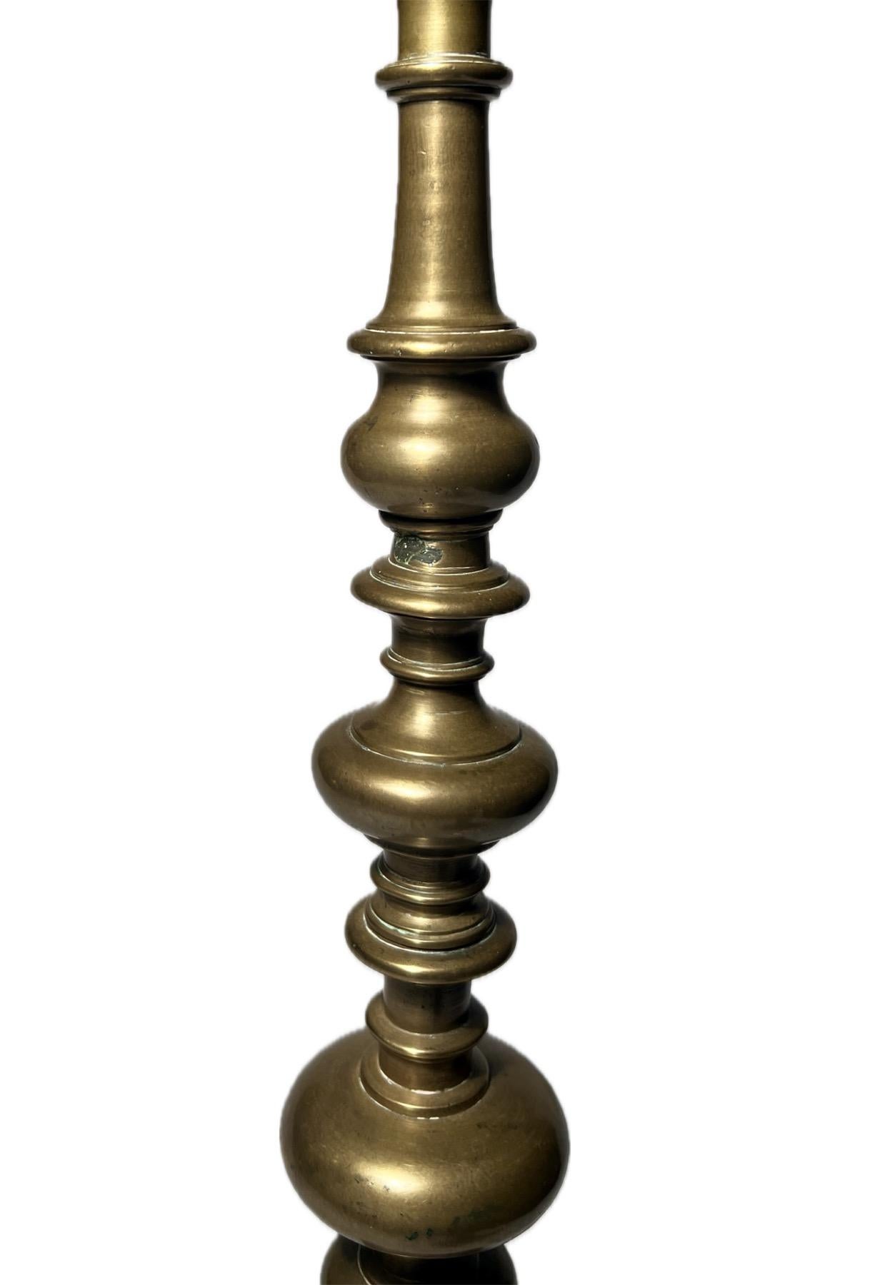 Set of Four Early 19th Century Brass Pricket Candlesticks, Circa 1810. For Sale 1